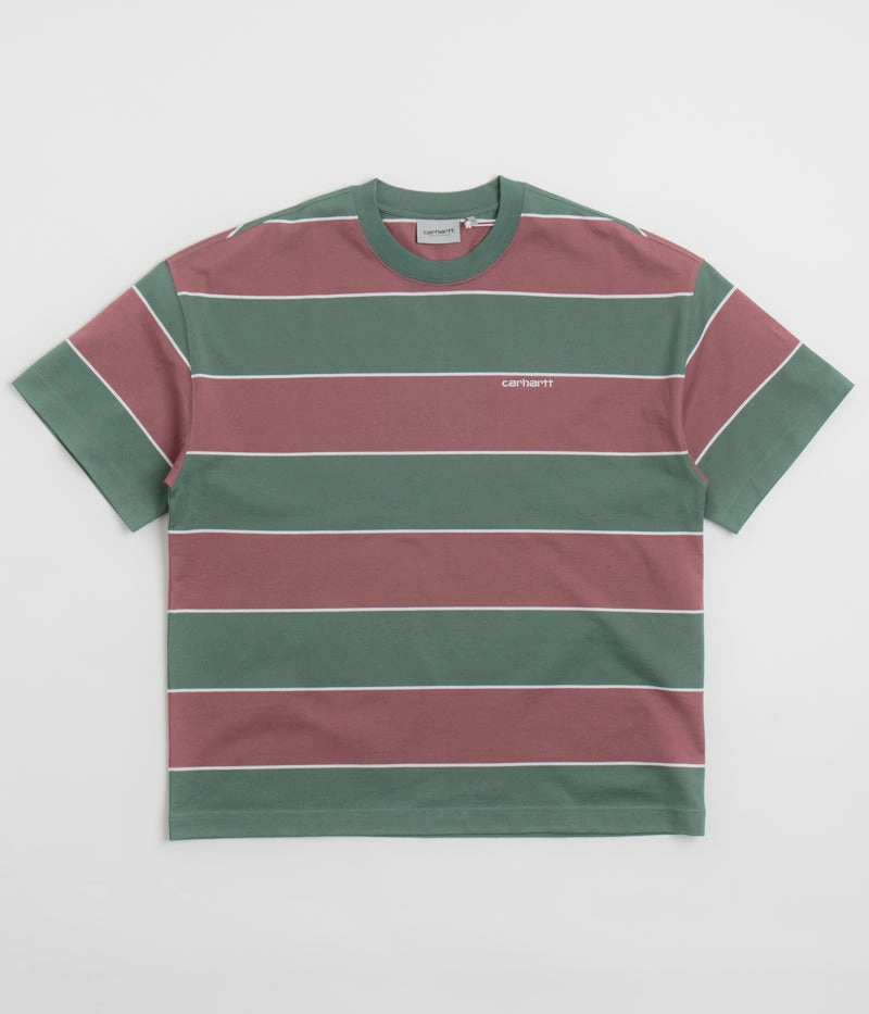 insulated Carhartt Quinby T-Shirt - Quinby Stripe / Silver Pine