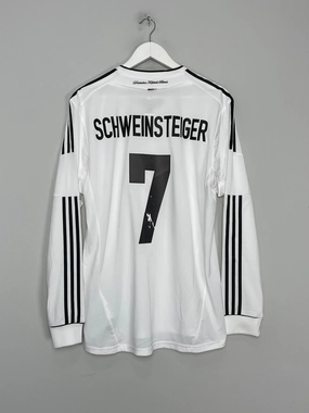 Non Restrictive Movement 2012/13 GERMANY SCHWEINSTEIGER #7 *PLAYER ISSUE* L/S HOME SHIRT (XL) ADIDAS