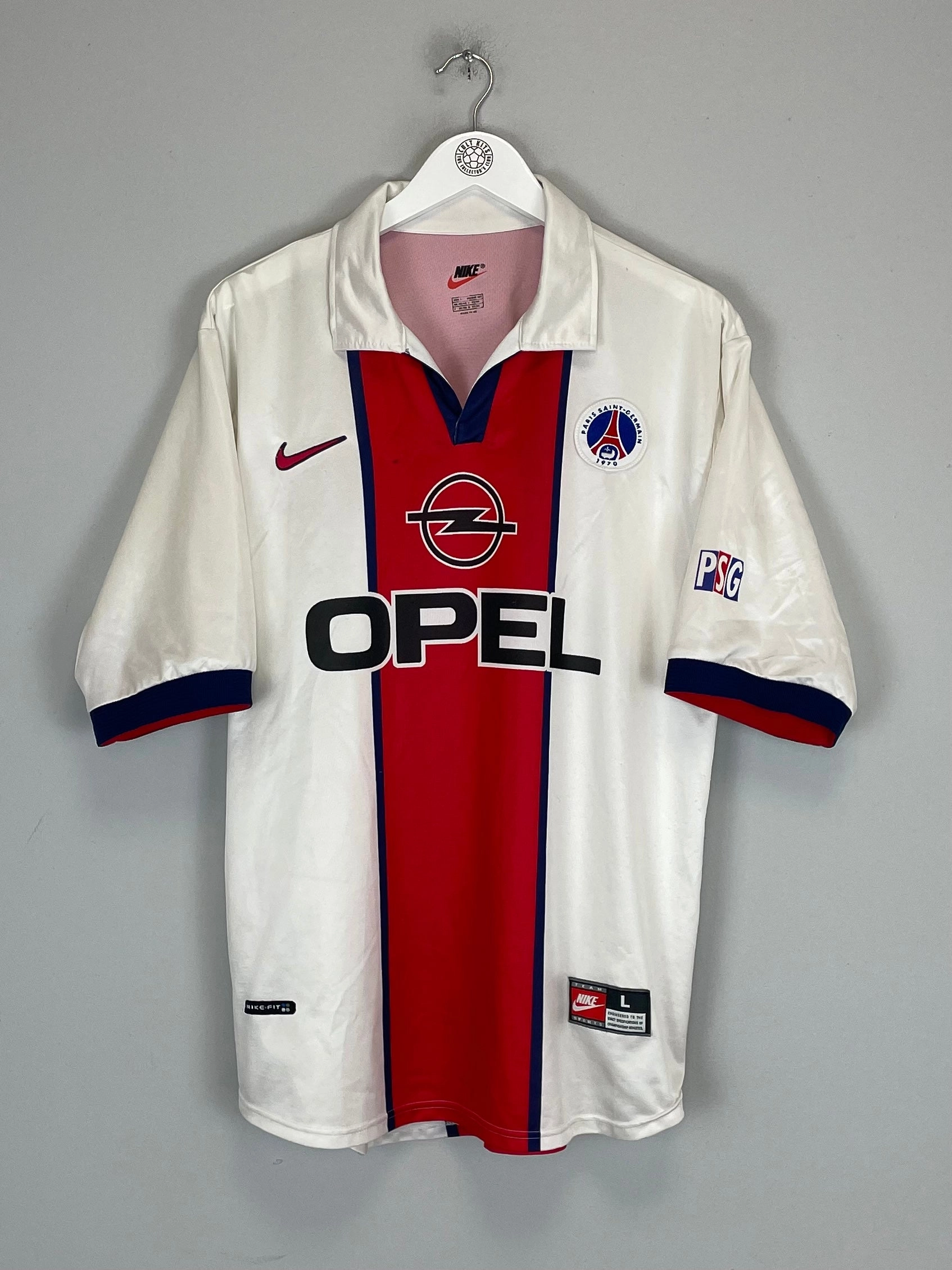 Timeless Design Raglan sleeves 1998/99 PSG AWAY SHIRT (L) NIKE