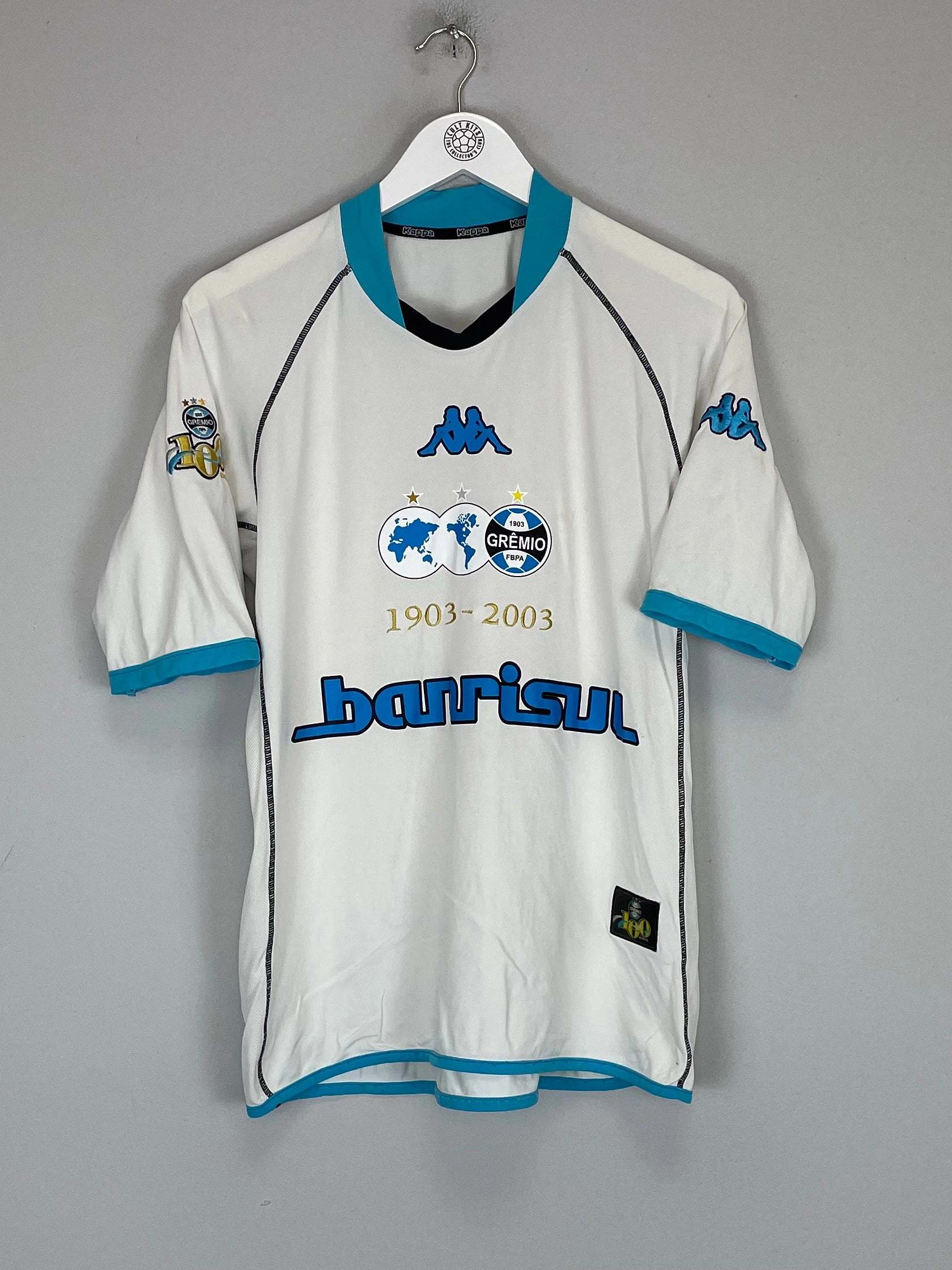 2003 GREMIO #7 *CENTENARY* AWAY SHIRT (M) KAPPA Odor Resistant Fabric Breath Ready