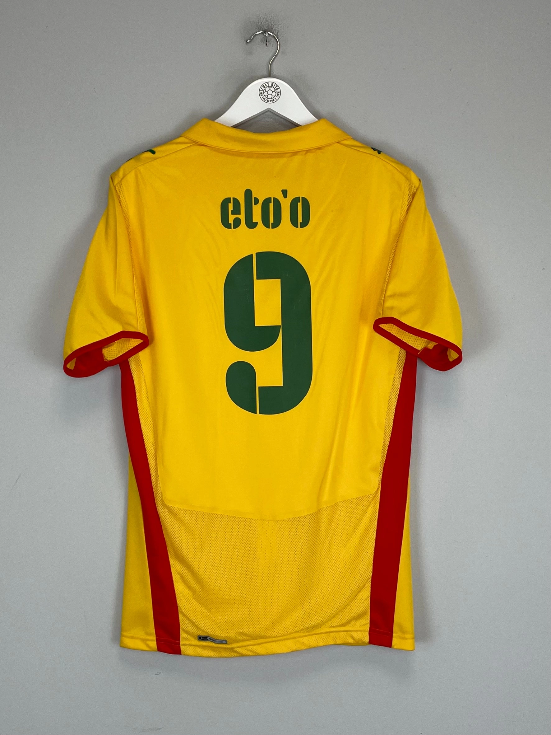 2008/09 CAMEROON ETO'O #9 AWAY SHIRT (M) PUMA Stretchable Armholes Layered Look Design