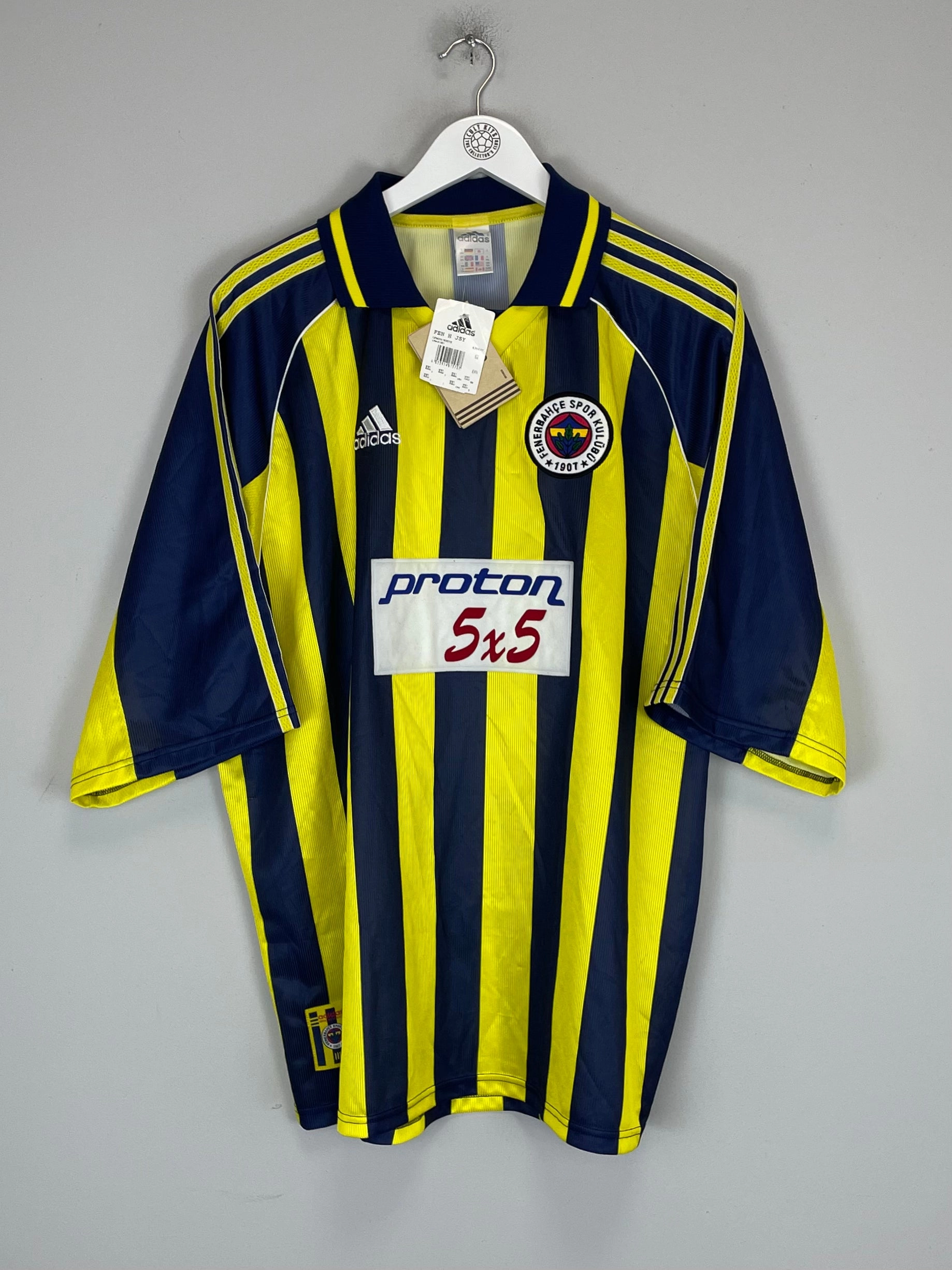 1999/00 FENERBAHCE *BNWT* HOME SHIRT (XXL) ADIDAS Maximum Comfort Double Layered Collar