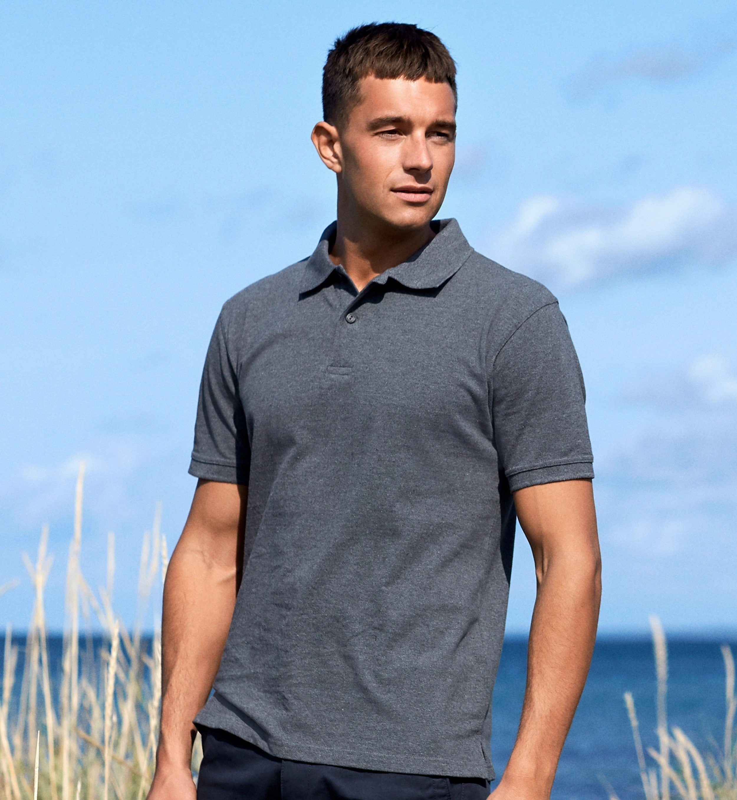 Neutral Classic Polo | BLACK Breathable mesh lining
