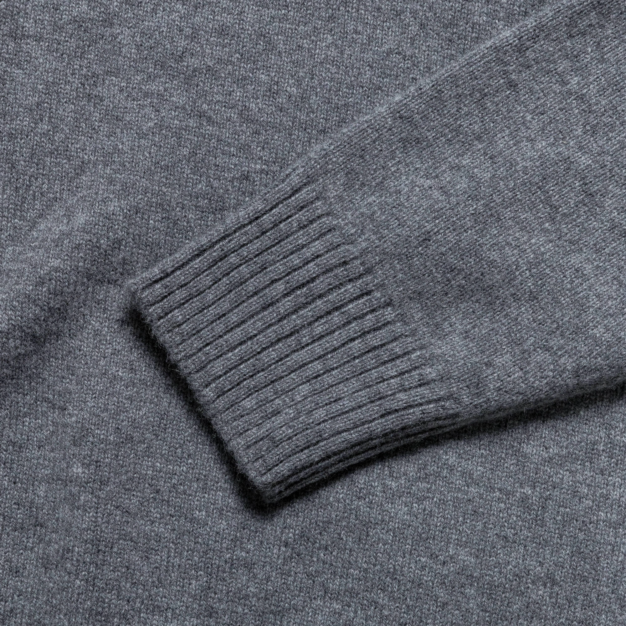 Seasonal Warmth Lightweight Thermal Insulation Standard Merino Lambswool Sweater - Grey Melange
