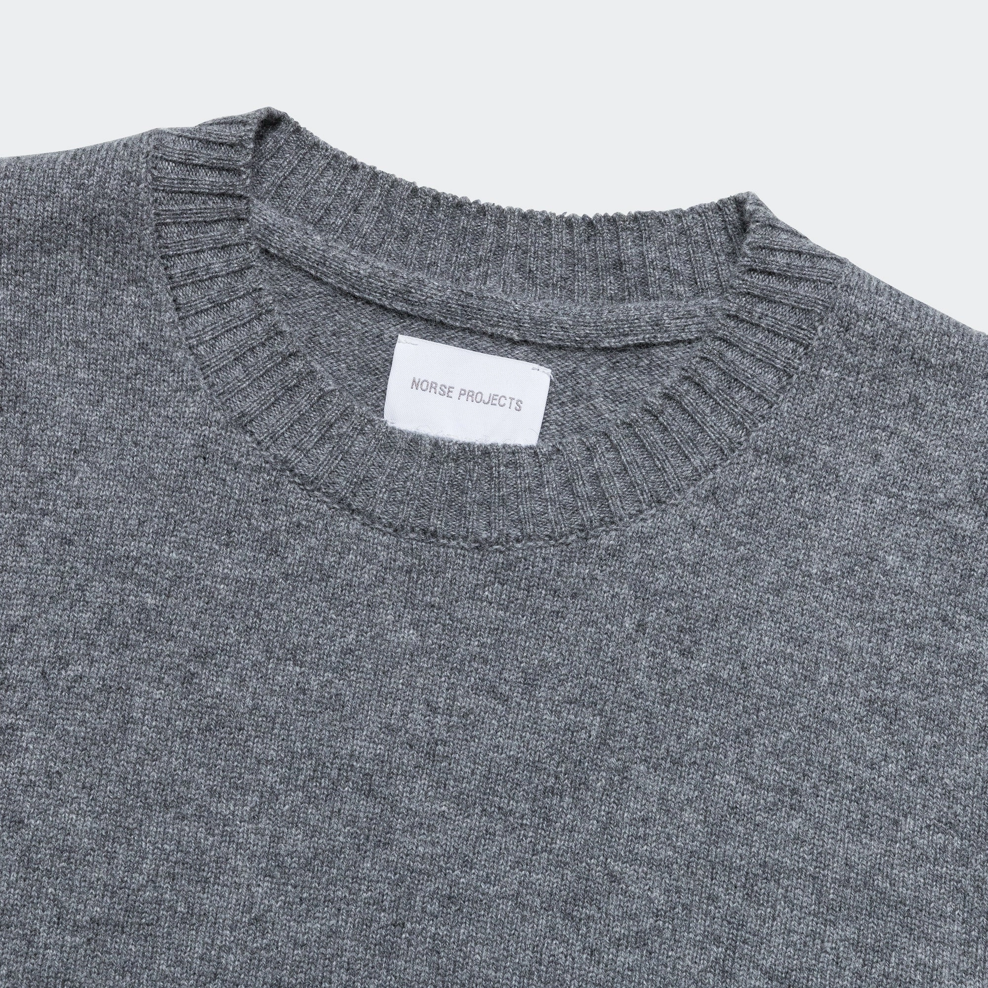 Standard Merino Lambswool Sweater - Grey Melange Fresh Look