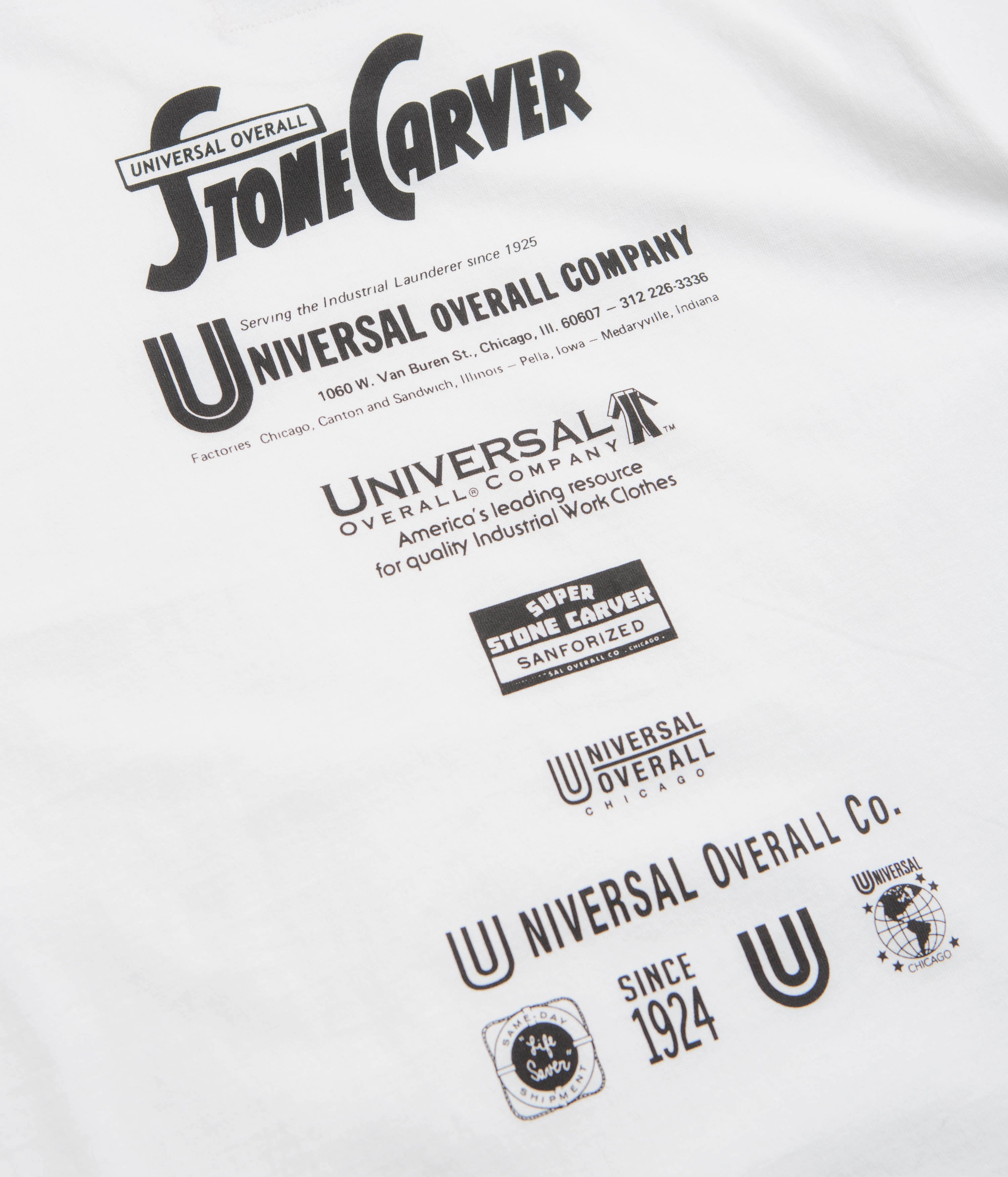 Limited Edition Everyday Fashion Look Universal Overall Historical Logo T-Shirt - White