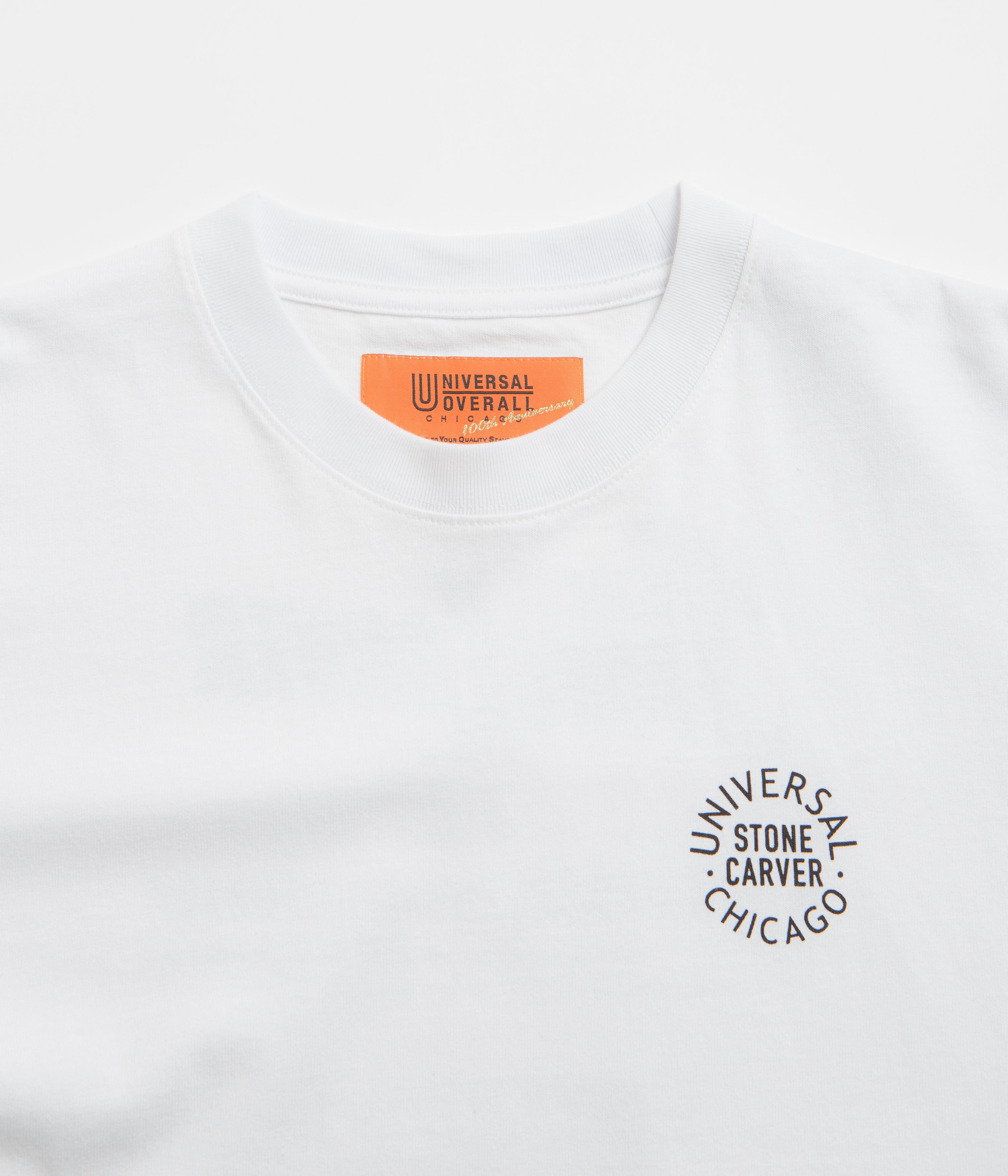 Universal Overall Historical Logo T-Shirt - White Relaxed Style