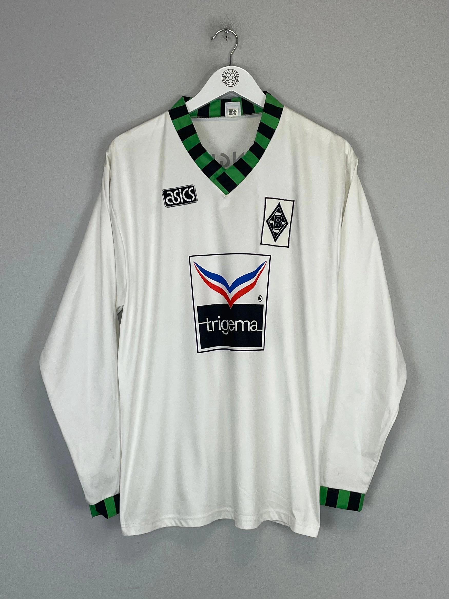 1992/94 MONCHENGLADBACH L/S HOME SHIRT (L) ASICS Stretch performance