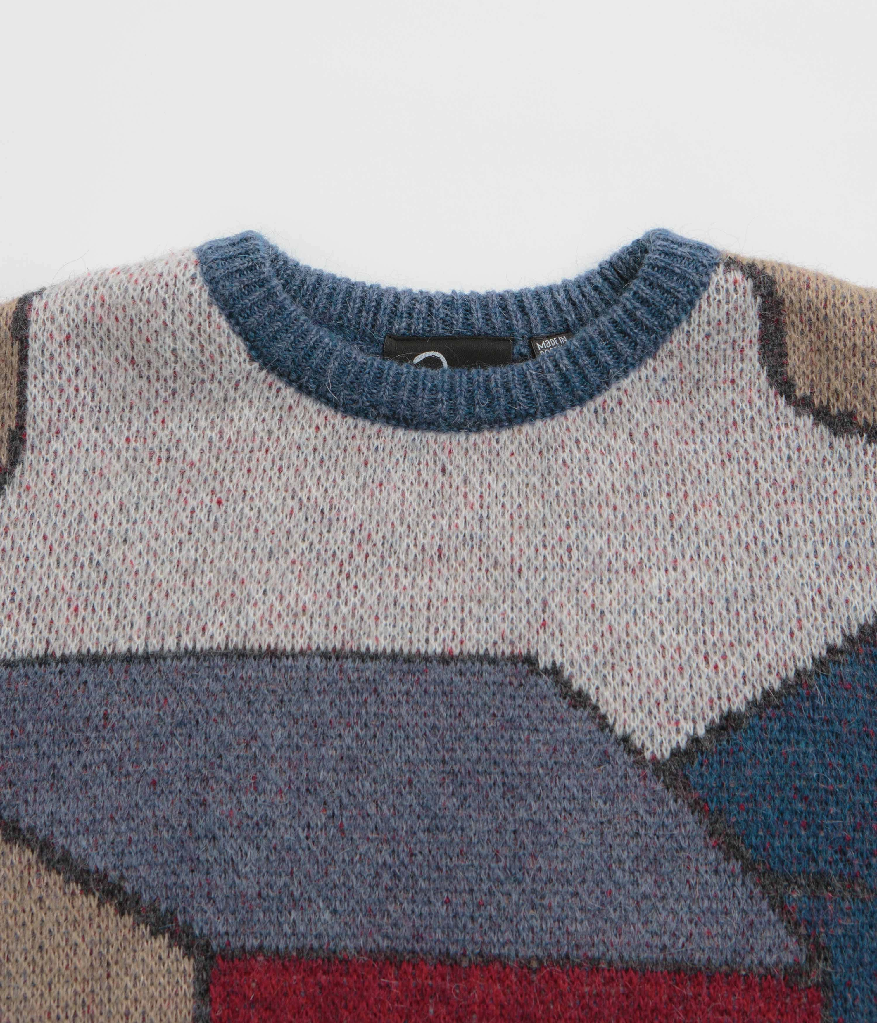 product high end luxury by Parra Your Street Knitted Sweatshirt - Blue