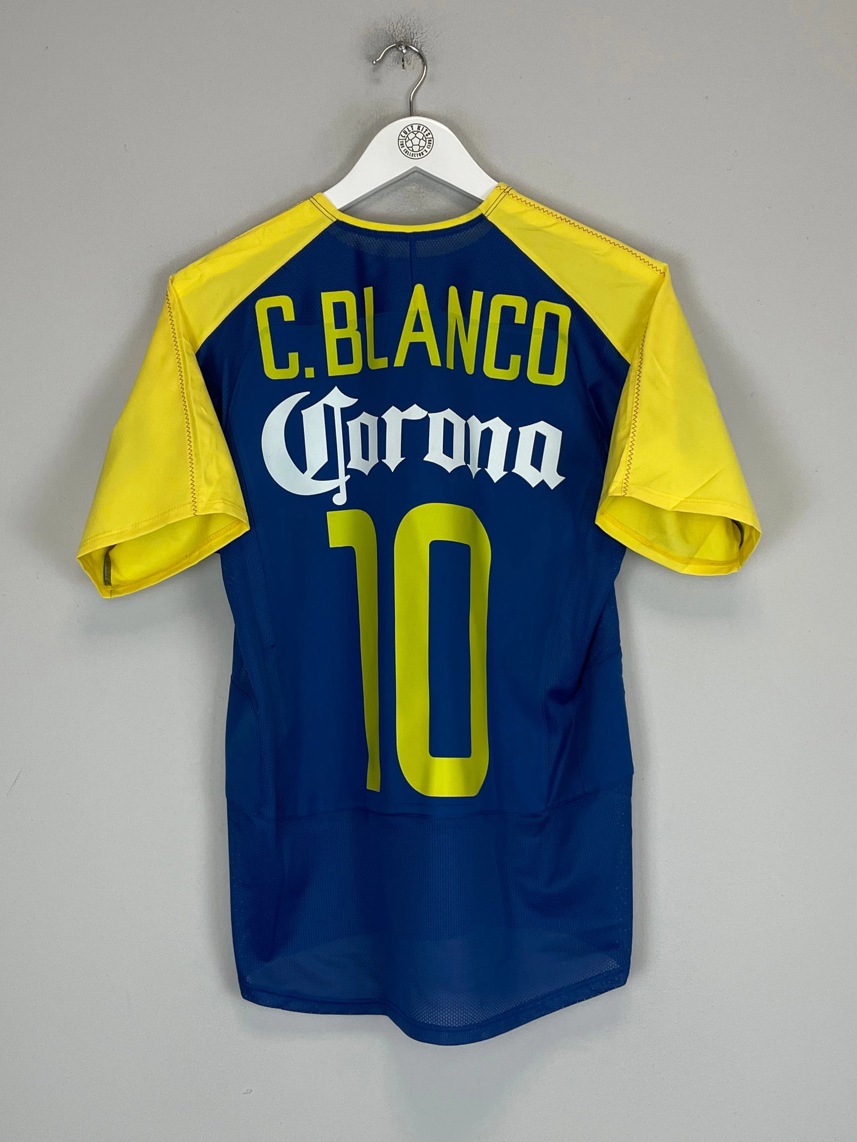 2004/05 CLUB AMERICA C.BLANCO #10 AWAY SHIRT (M) NIKE Breathable Material Peak Comfort