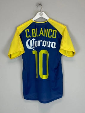 2004/05 CLUB AMERICA C.BLANCO #10 AWAY SHIRT (M) NIKE Breathable Material Peak Comfort
