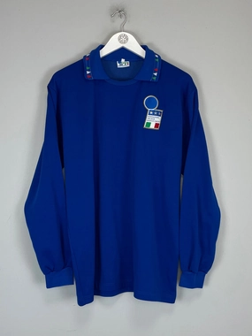 1992/93 ITALY L/S #11 HOME SHIRT (L) DIADORA Vented Back Panel