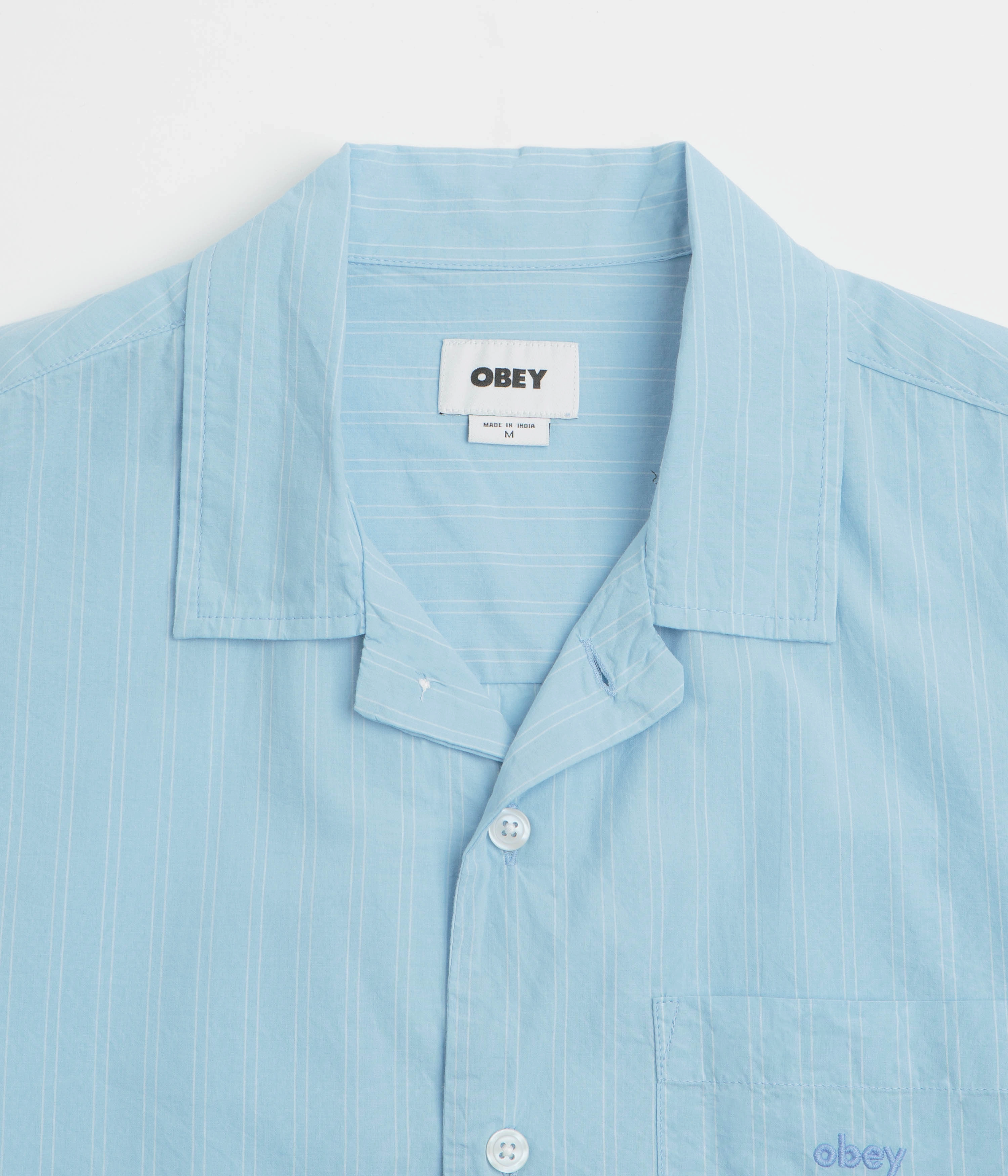 Designer Look Obey Rizzo Short Sleeve Shirt - Cerulean Multi
