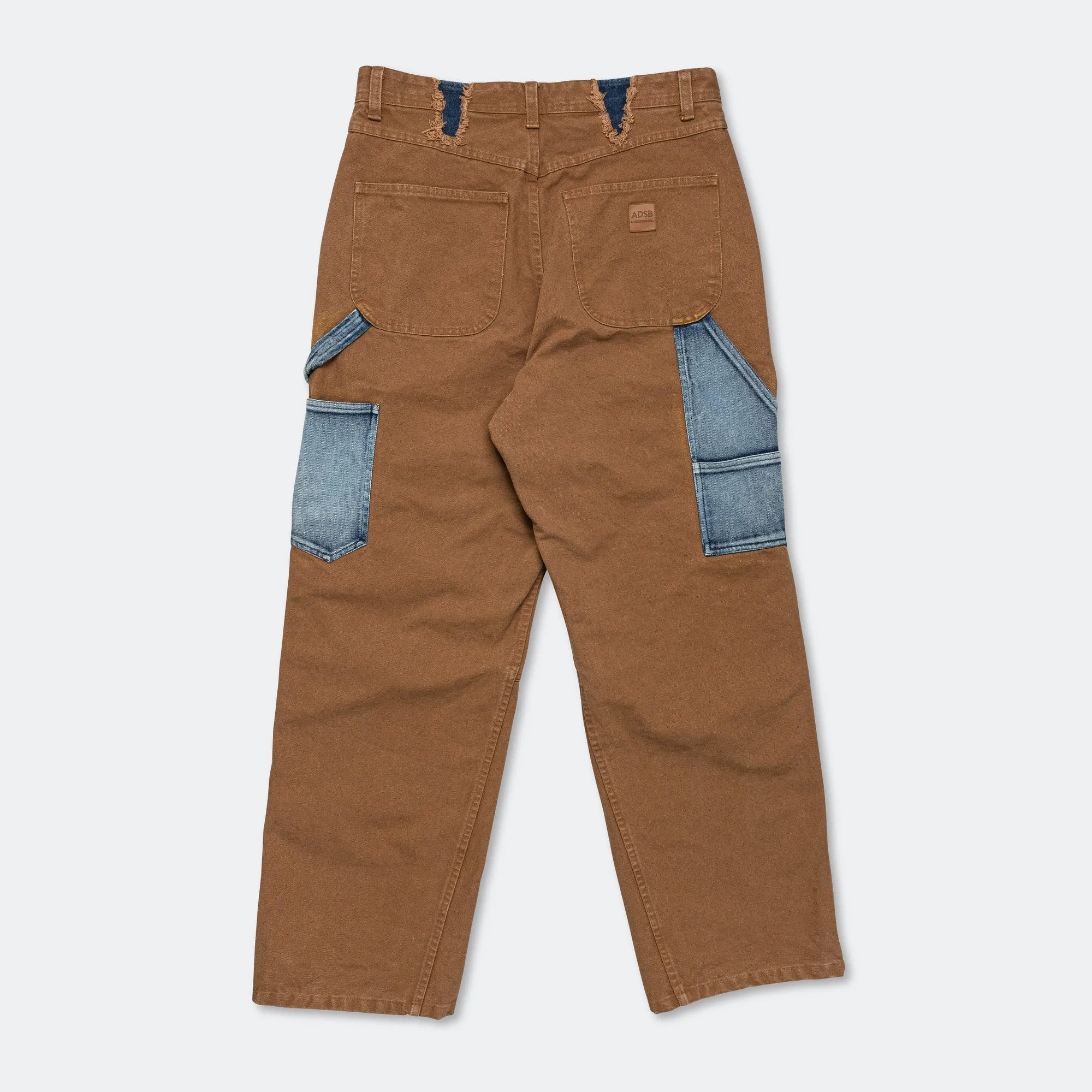 Re-make Carpenter Jeans - Brown/Blue Simple Utility Reinforced Stitching