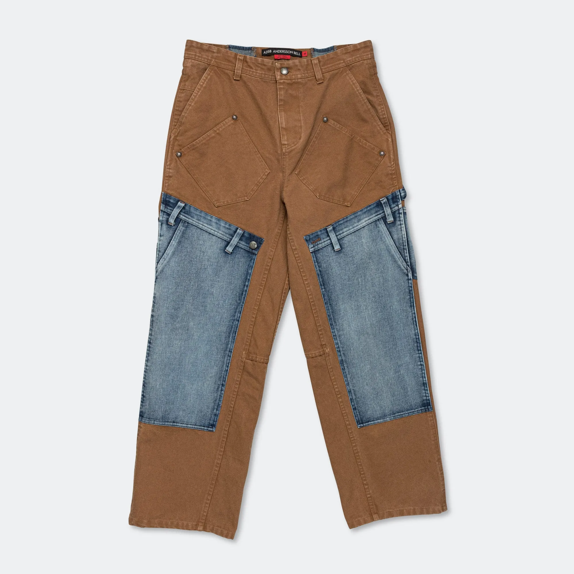 Weekend Wear Re-make Carpenter Jeans - Brown/Blue