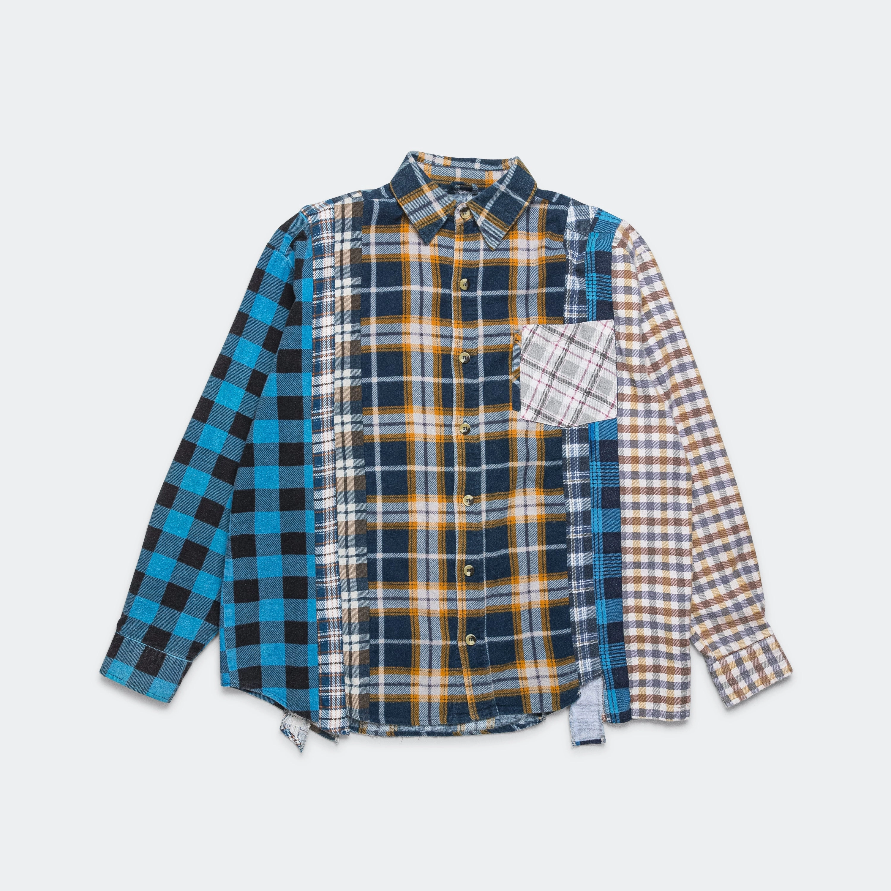 Rebuild Flannel 7 Cuts Shirt SS25 - Large #1 Slim Silhouette Interview Ready