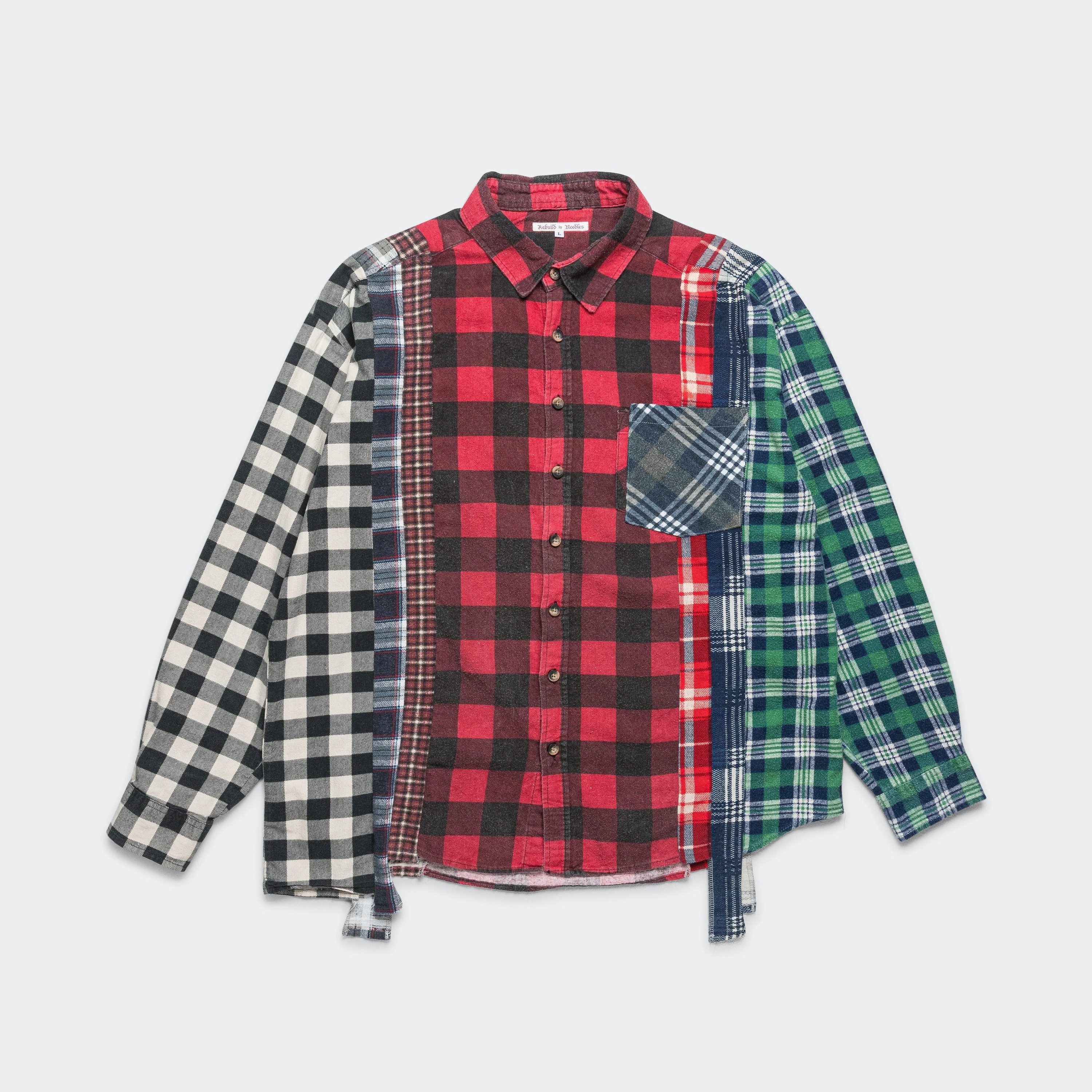 Rebuild Flannel 7 Cuts Shirt SS25 - Large #2 Quick Release Cuffs Classic Design