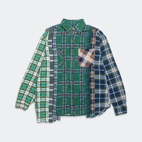 Rebuild Flannel 7 Cuts Shirt SS25 - Medium #9 Textured Finish Trendy Fashion