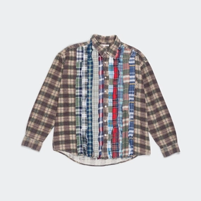 Rebuild Flannel Ribbon Shirt SS25 - X-Large #2 Smooth Stitch Pattern Classic Color