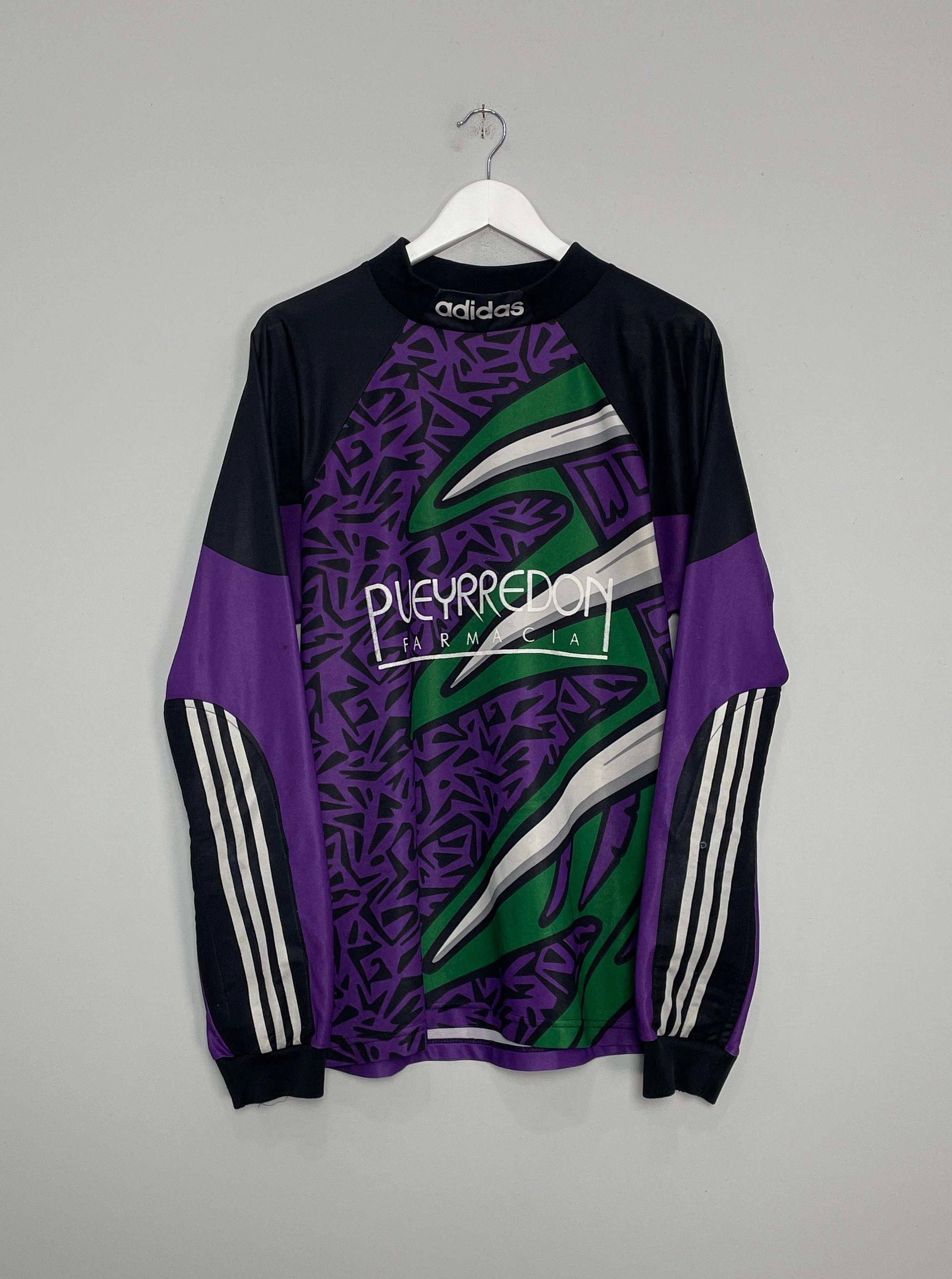 1995/96 CLUB PUEYRREDON #12 GK SHIRT (XL) ADIDAS Tagless Construction Neutral Style