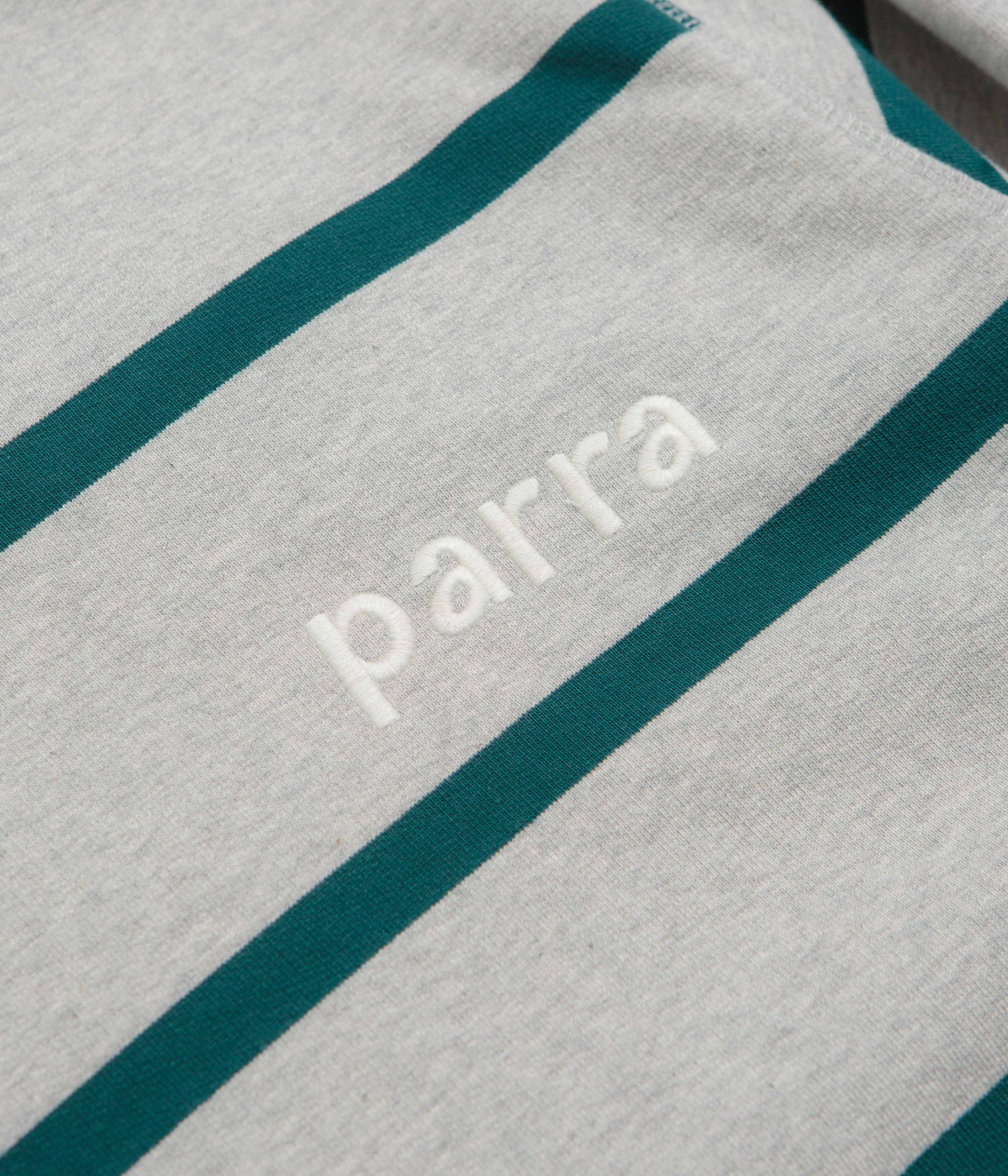 Relaxed Street Competitive Advantage by Parra Pristine Striper Crewneck Sweatshirt - Heather Grey