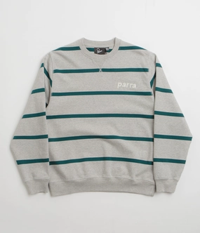 by Parra Pristine Striper Crewneck Sweatshirt - Heather Grey product family bonding tie dye