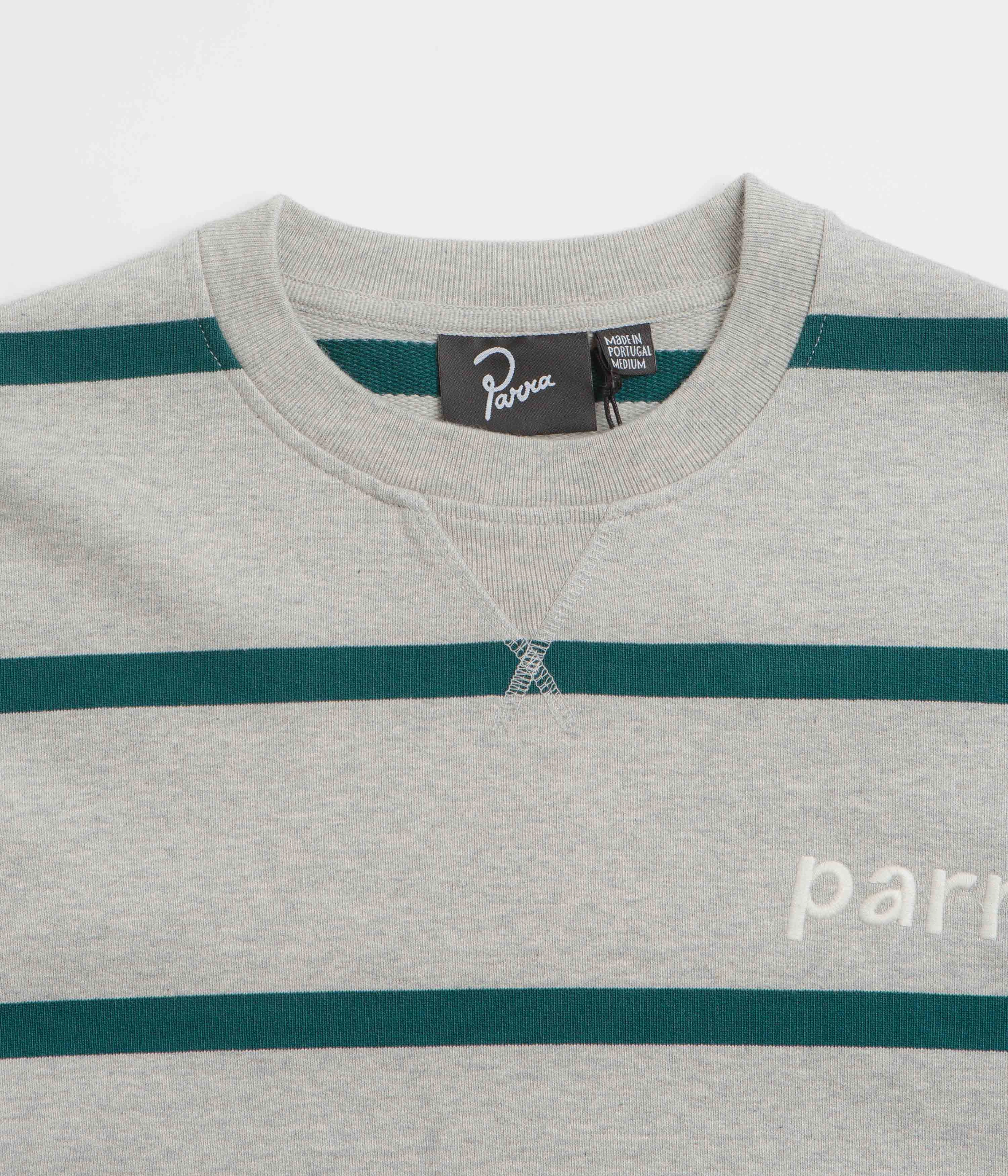 product industry position by Parra Pristine Striper Crewneck Sweatshirt - Heather Grey