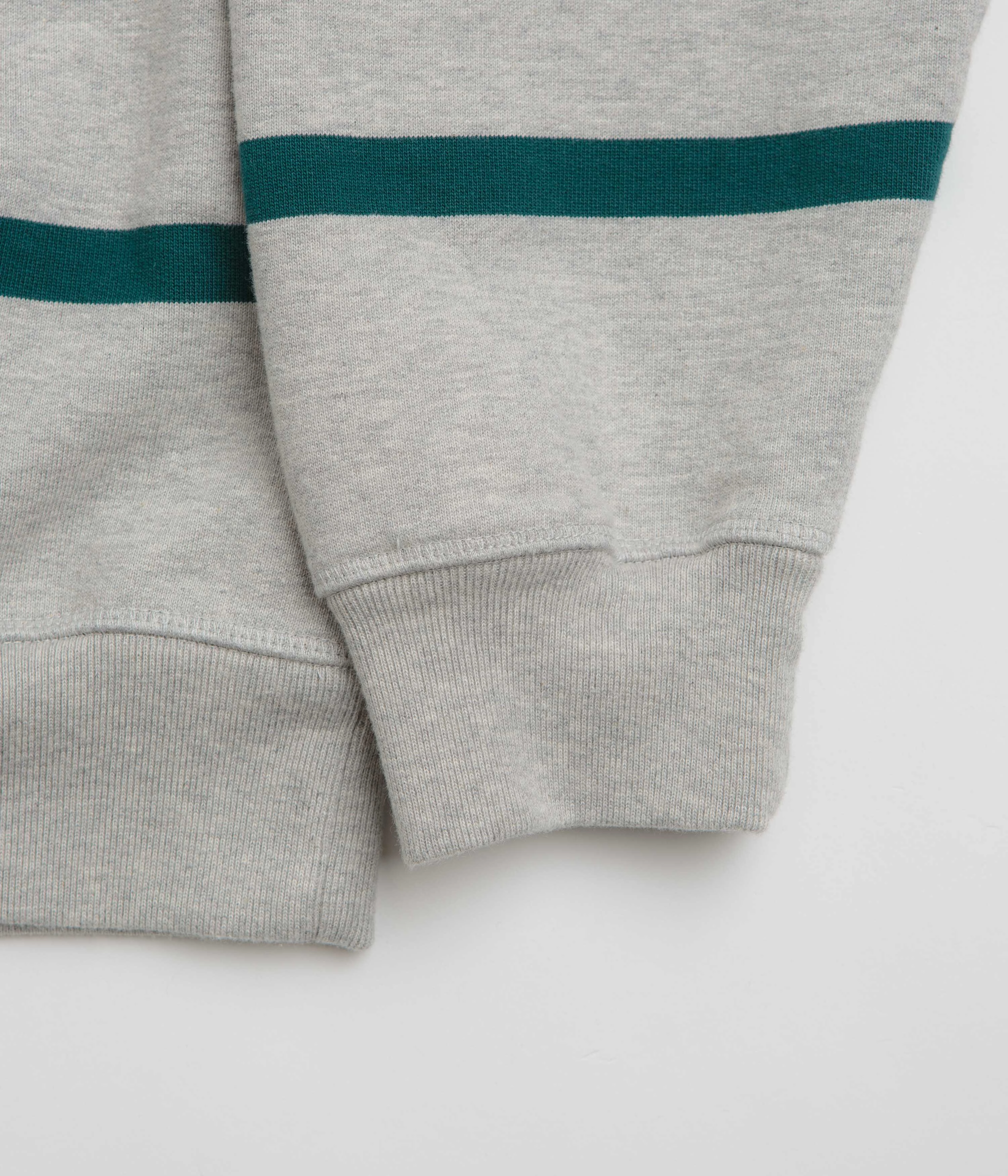 by Parra Pristine Striper Crewneck Sweatshirt - Heather Grey Comfy Vibe goes with jeans