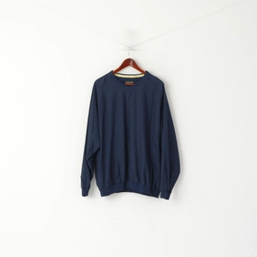 Reebok Golf Men L Pullover Jacket Navy Lightweight V Neck Activewear Top Trail Friendly