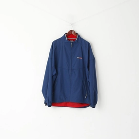Core Look Reebok Traning Men XL Jacket Navy Vintage Full Zipper Activewear Sport Top