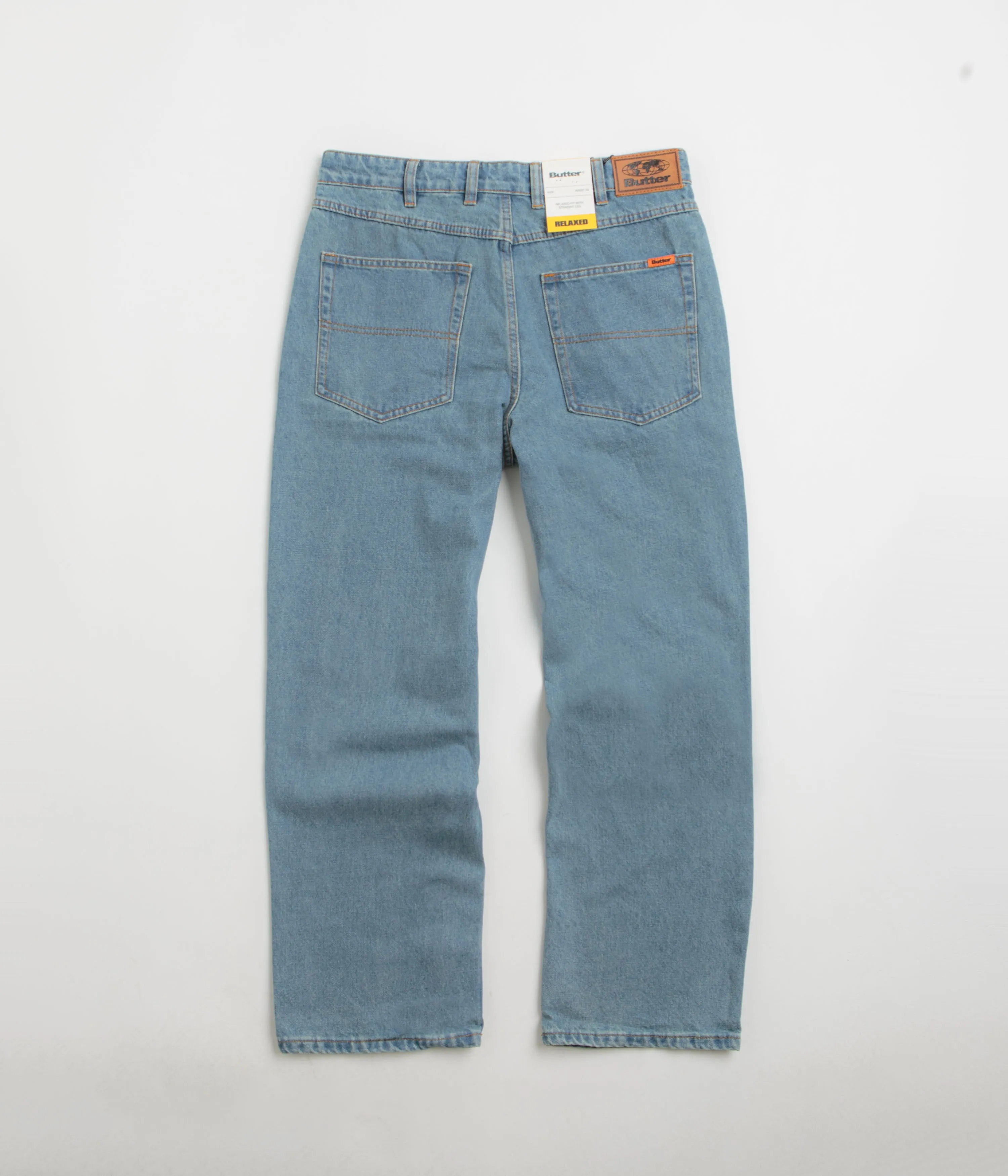 Minimalist Design Everyday Wear Butter Goods Relaxed Jeans - Washed Indigo / Indigo