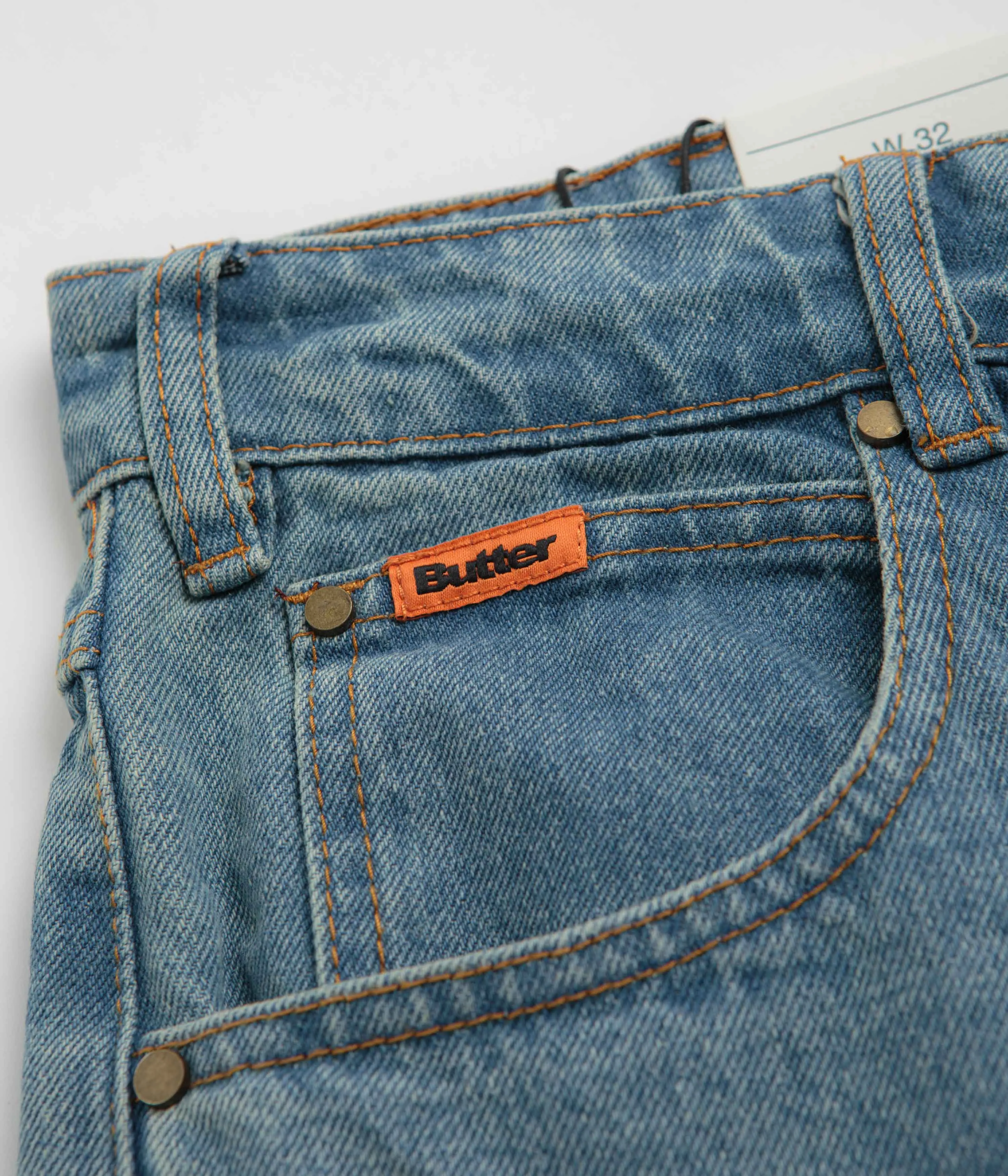 Butter Goods Relaxed Jeans - Washed Indigo / Indigo Holiday Vibes Stretch Sporty Look