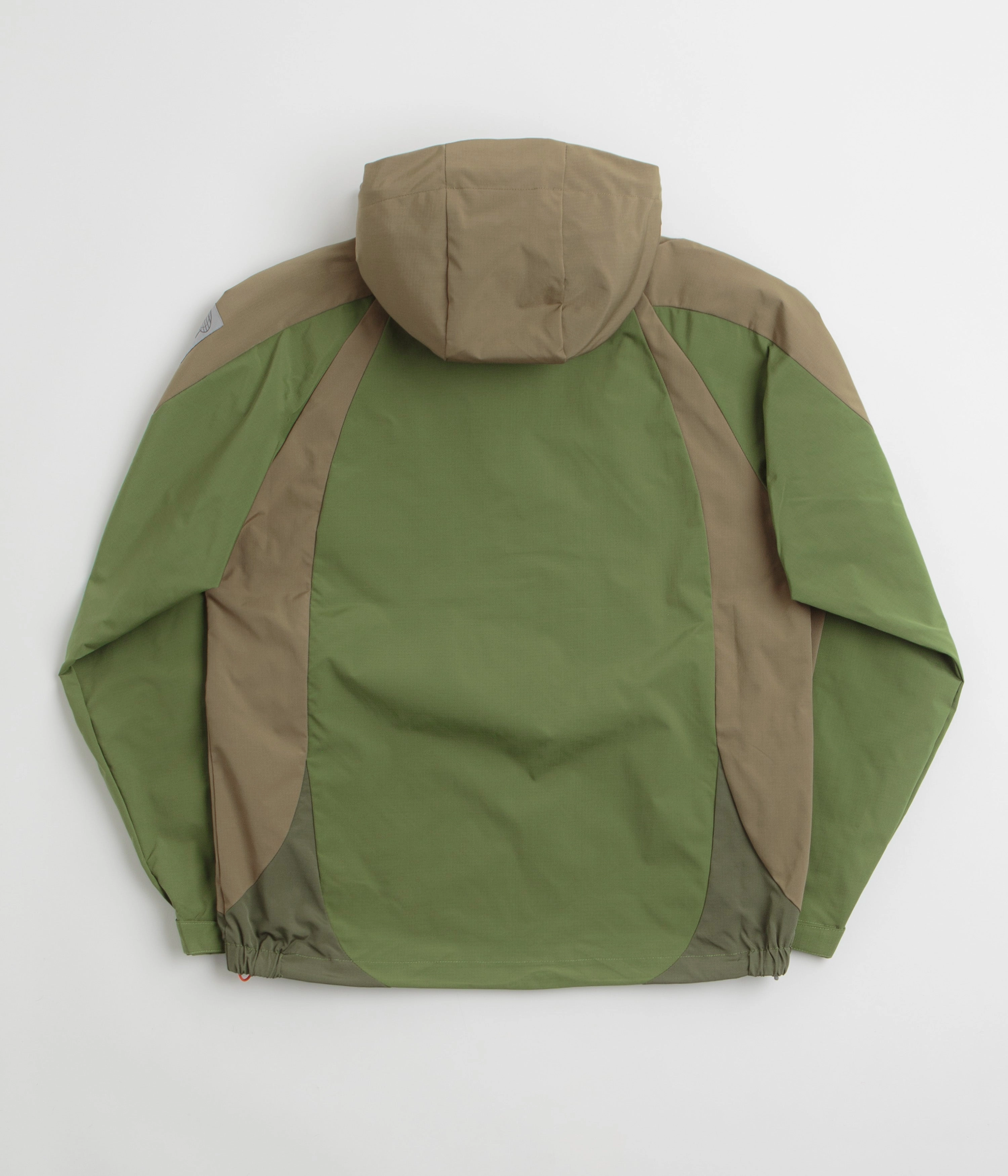 Butter Goods Contour Anorak Jacket - Sage / Stone suitable for theater performances Layer Match