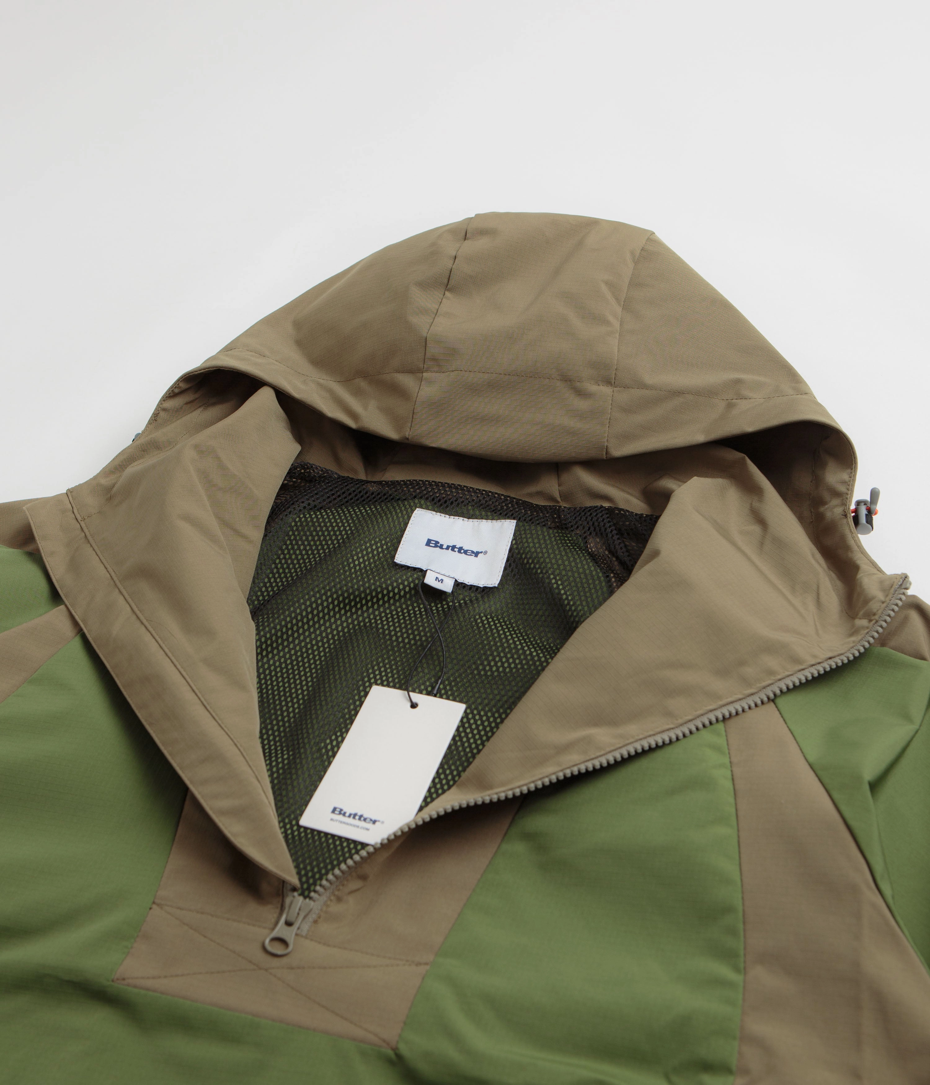 Cold Shield Butter Goods Contour Anorak Jacket - Sage / Stone
