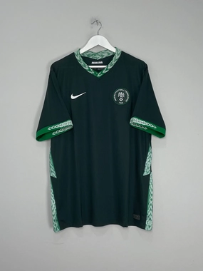 Tagless Construction Bemberg Collar Finish 2020/21 NIGERIA AWAY SHIRT (XXL) NIKE