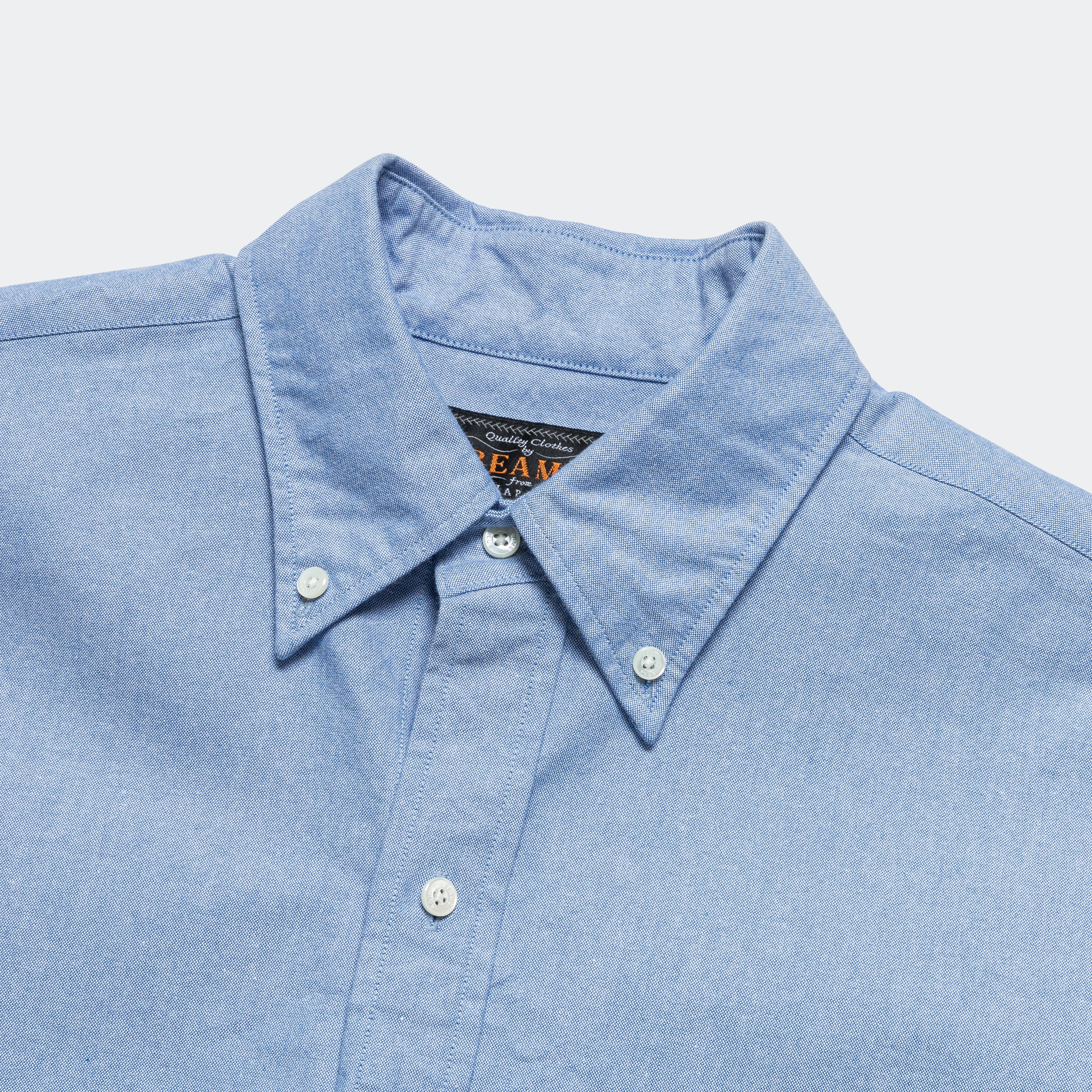 Unstructured Shoulder Graphic Art B.D. American Oxford Classic Fit Shirt - Blue