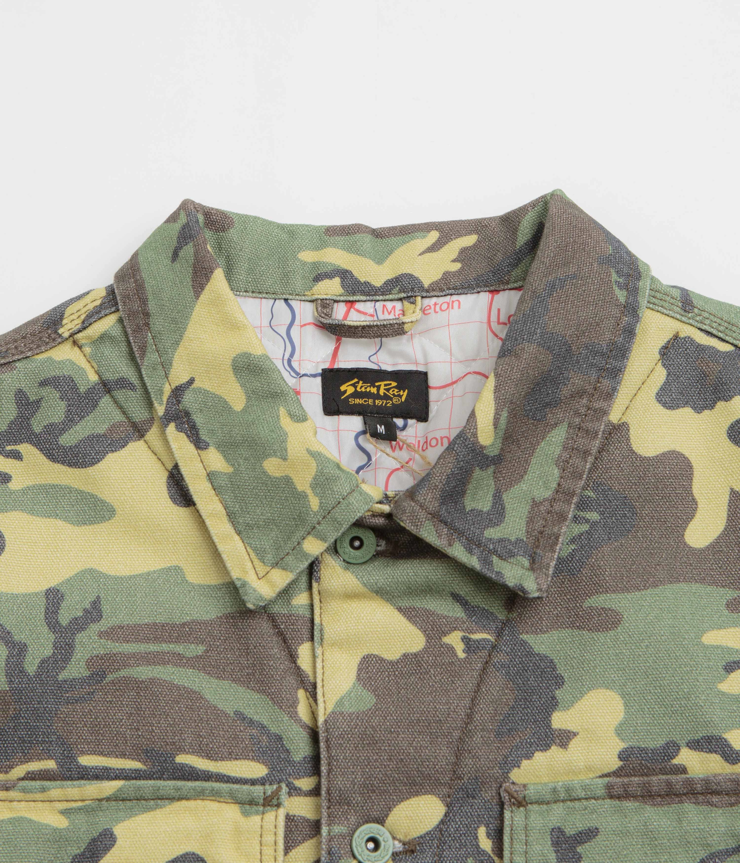 Lust Adjustable Drawstrings Stan Ray Lined Trucker Jacket - Woodland DPM Duck