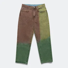 Earthy Modern Minimalist Office Wear Tear Resistant Denim Regular Jeans - Multi