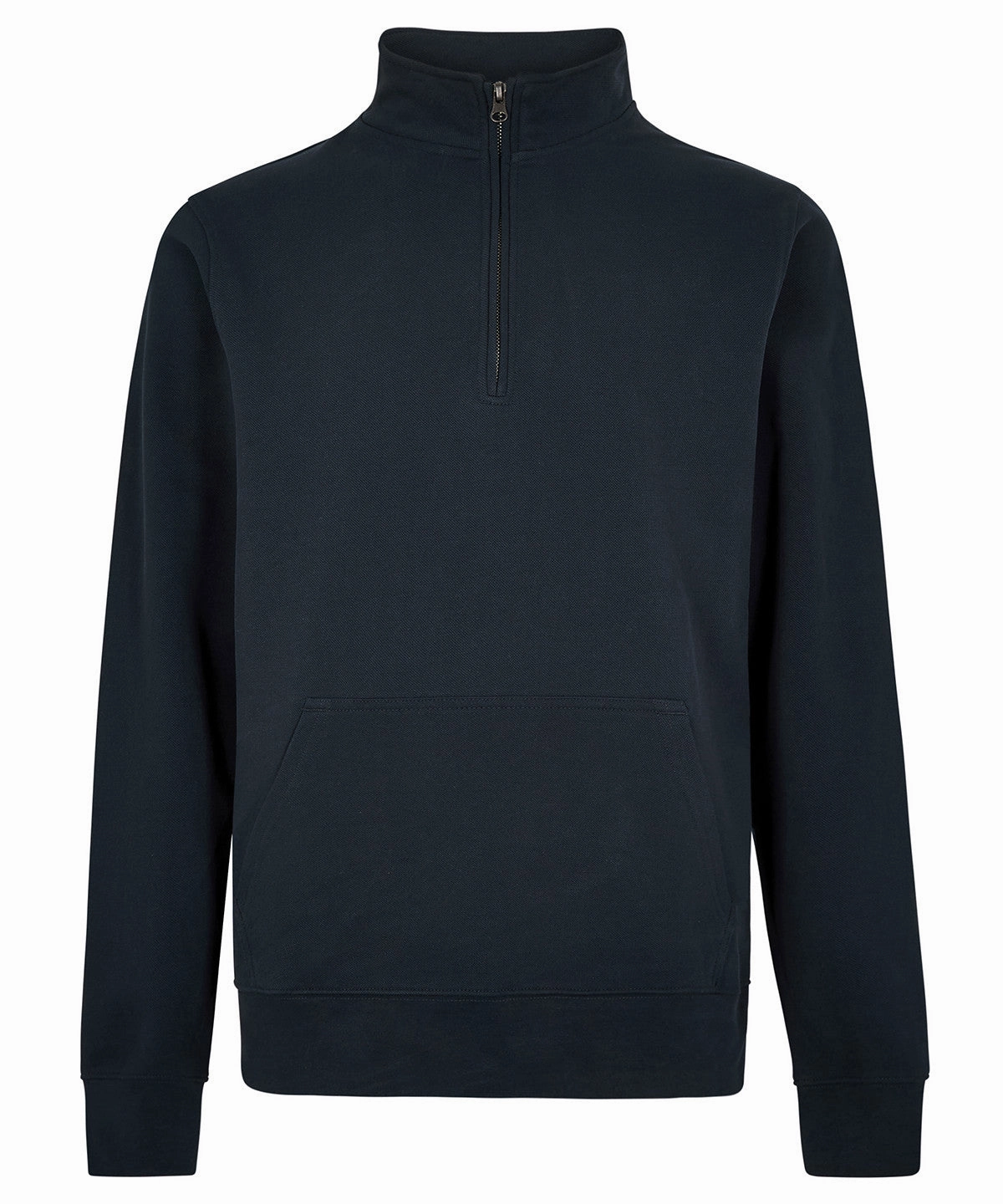 Regular Fit Quarter Zip Pique Sweatshirt | NAVY snowboarding suitable