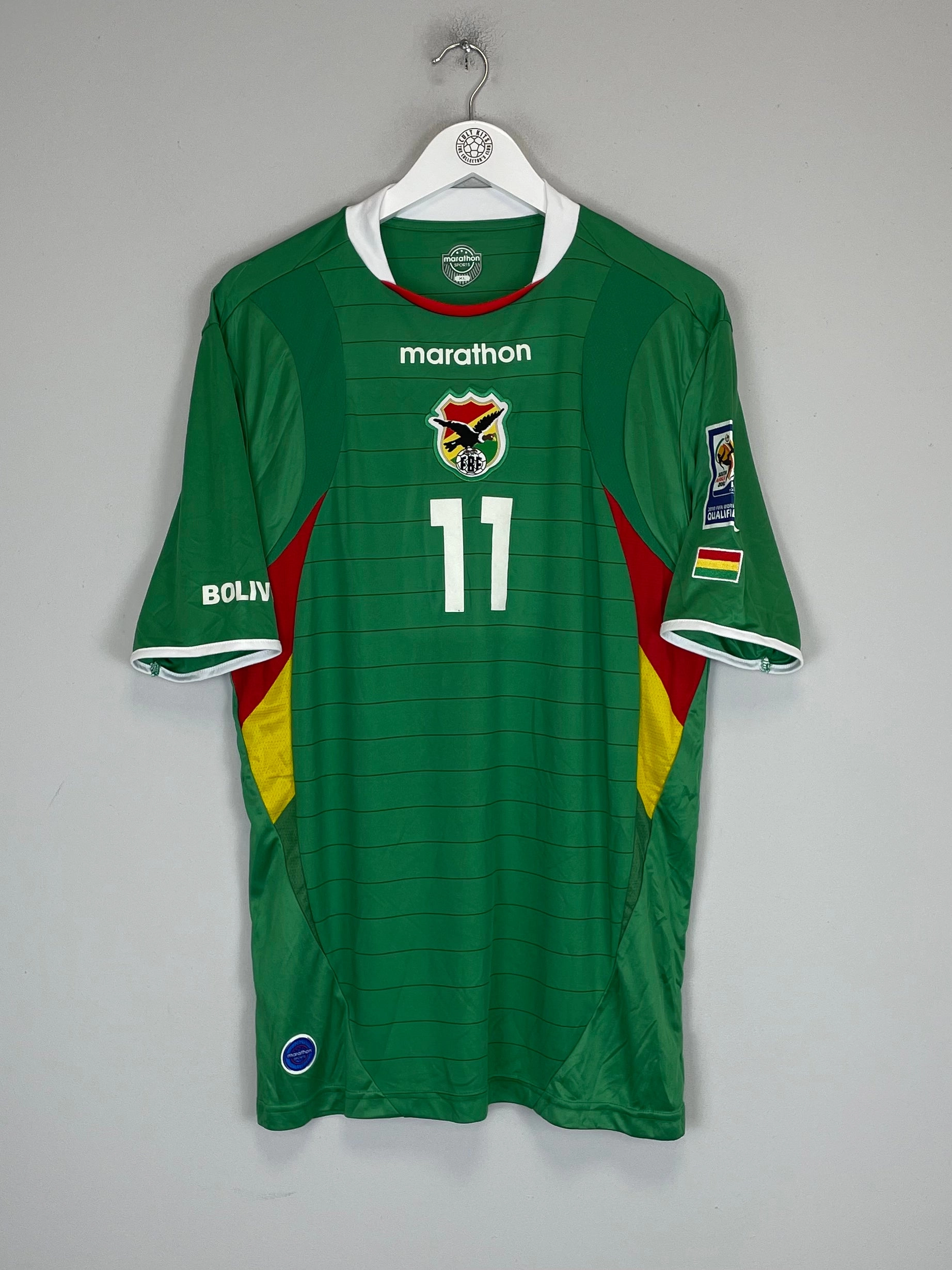 2007/10 BOLIVIA #11 *PLAYER ISSUE* HOME SHIRT (XL) MARATHON Hygroscopic Yarn