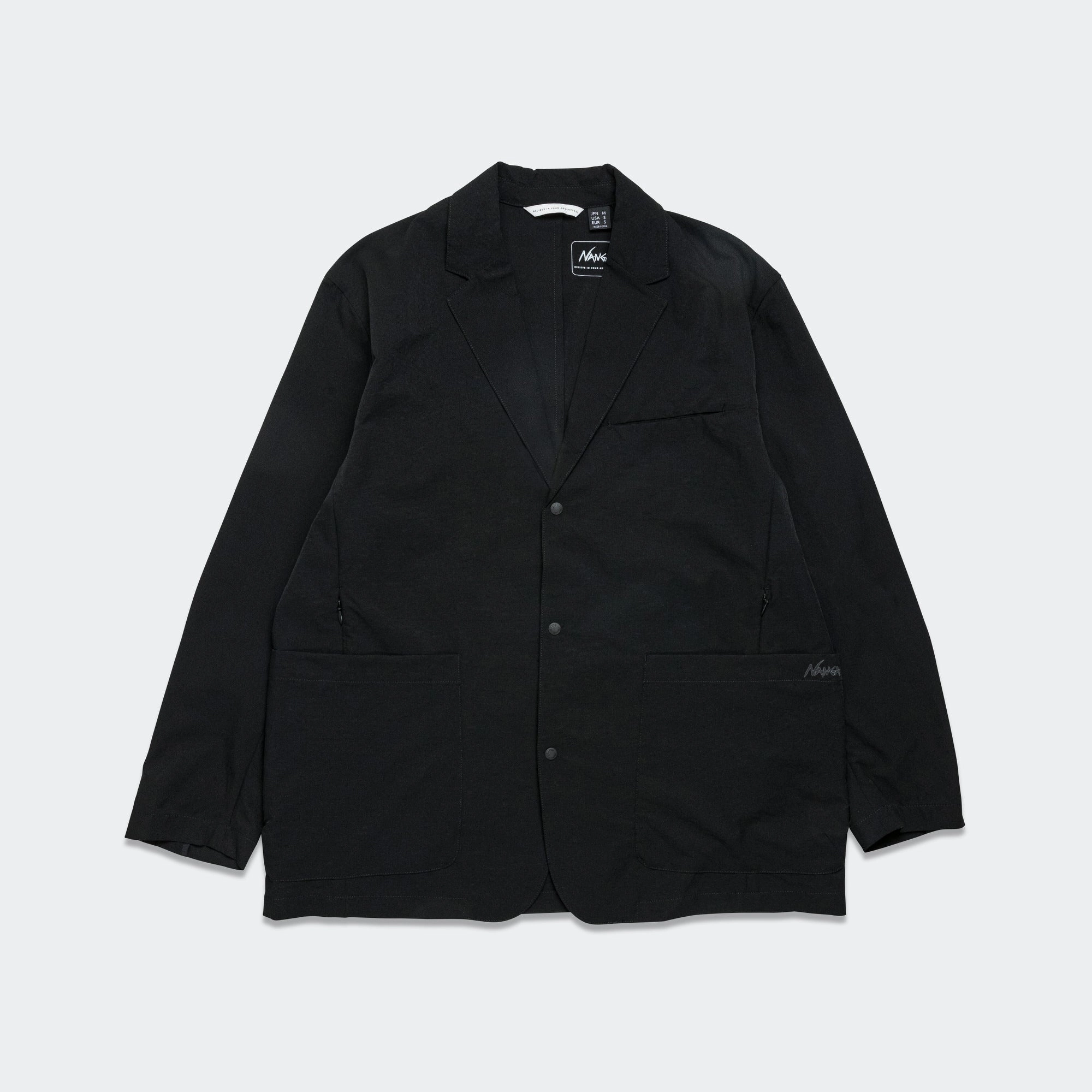 Embellished Trim Stretchable Fabric DotAIr Comfy Jacket - Black