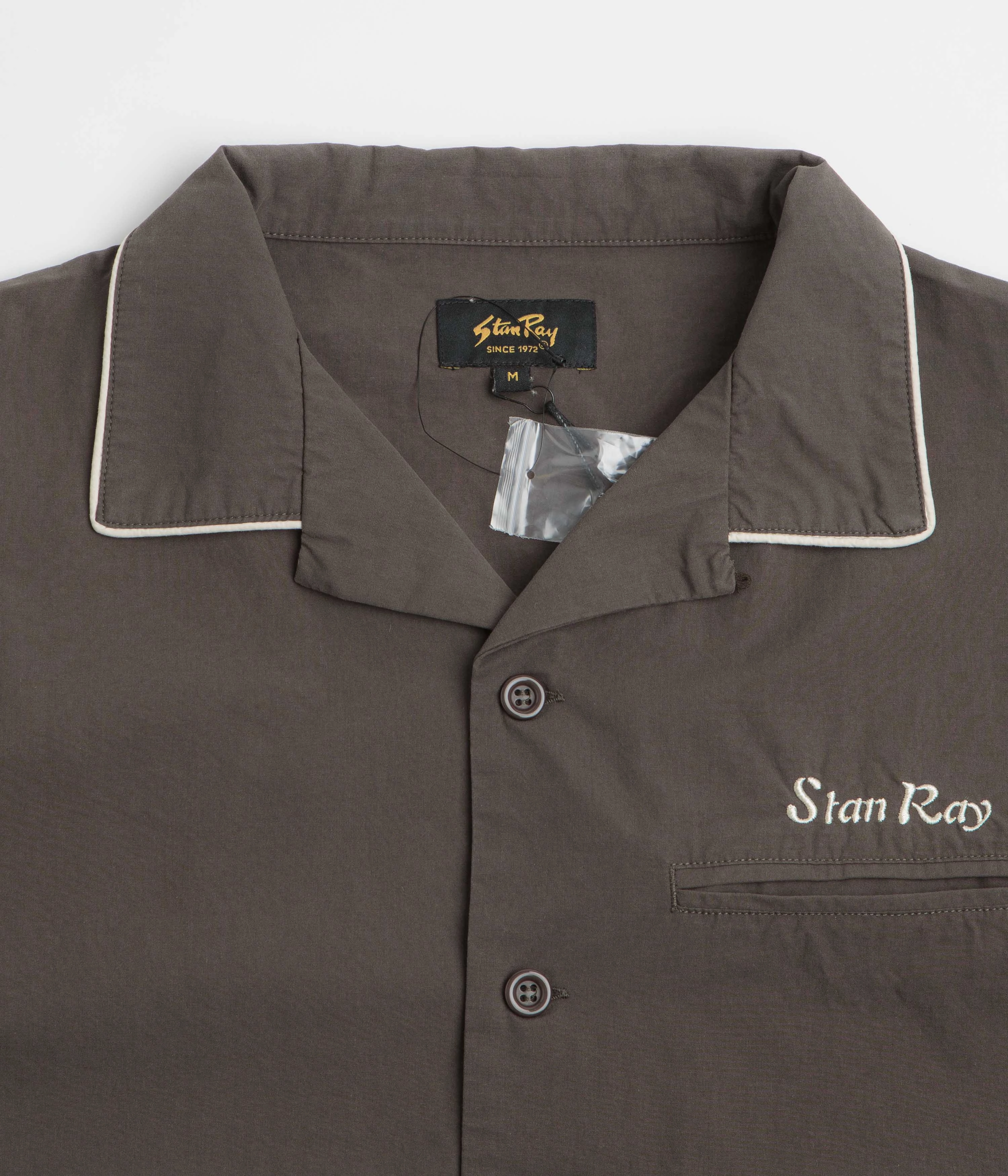 Stan Ray Short Sleeve Bowling Shirt - Black Stretch Material