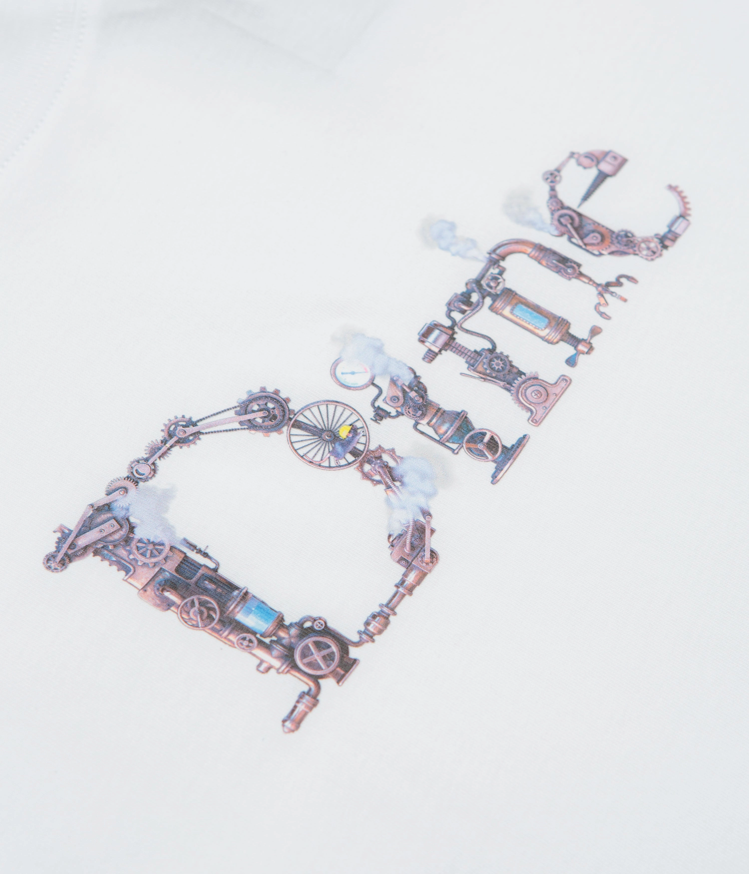 Dime Classic Steampunk T-Shirt - White Relaxed Torso Fit Comfy Pieces