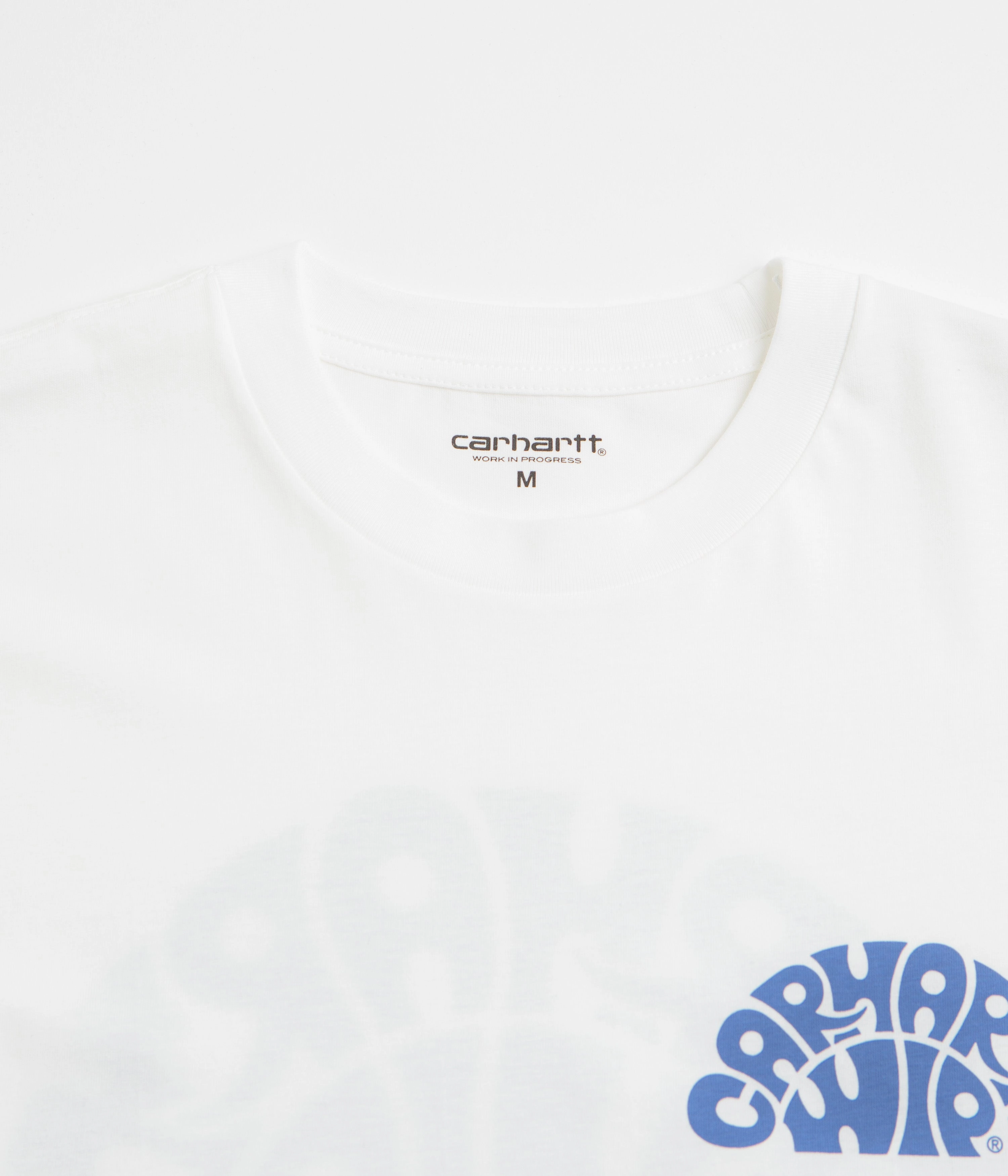 Carhartt Jazzy T-Shirt - White / Blue Iris Smooth Finish MoistureWickingFabric