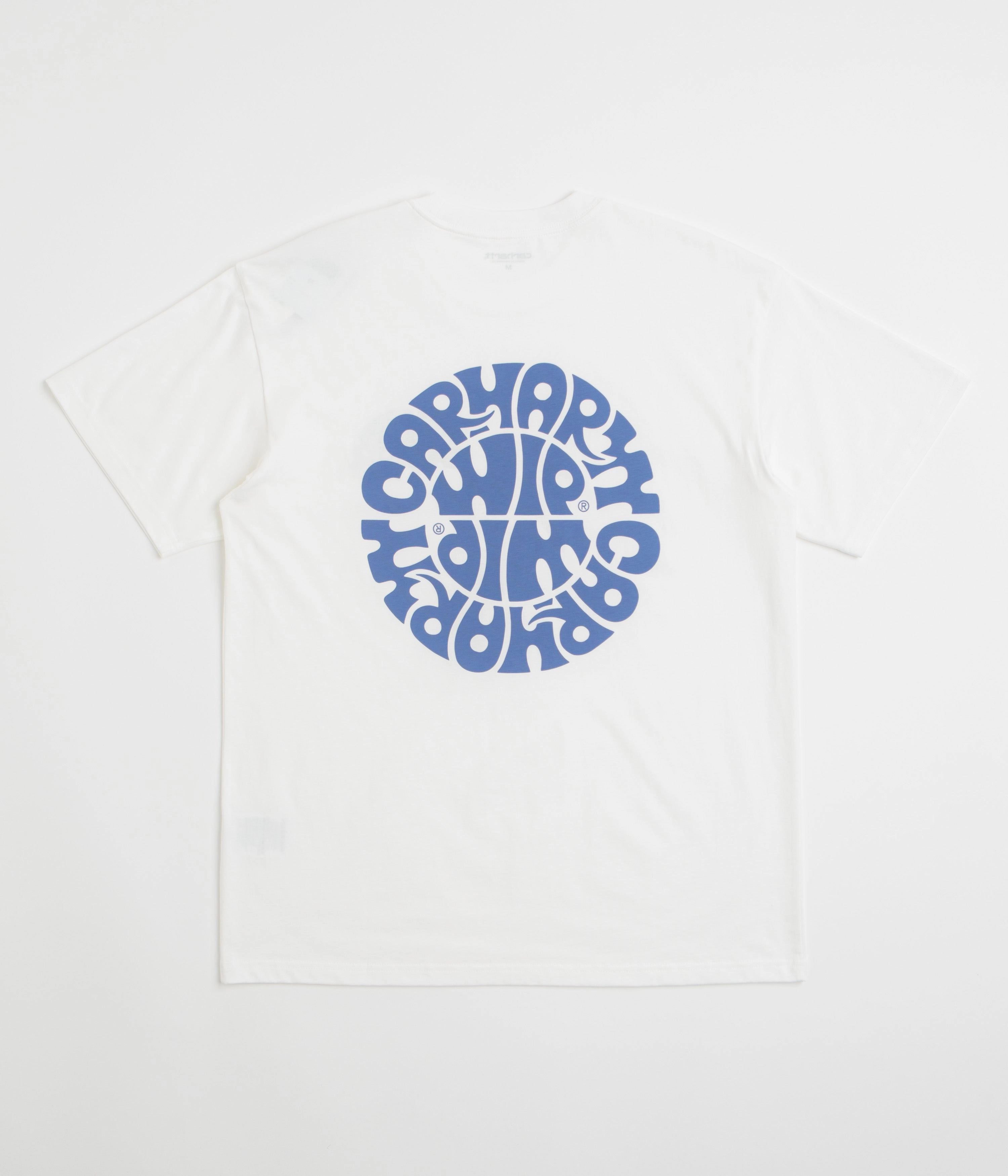 Carhartt Jazzy T-Shirt - White / Blue Iris Collared formality
