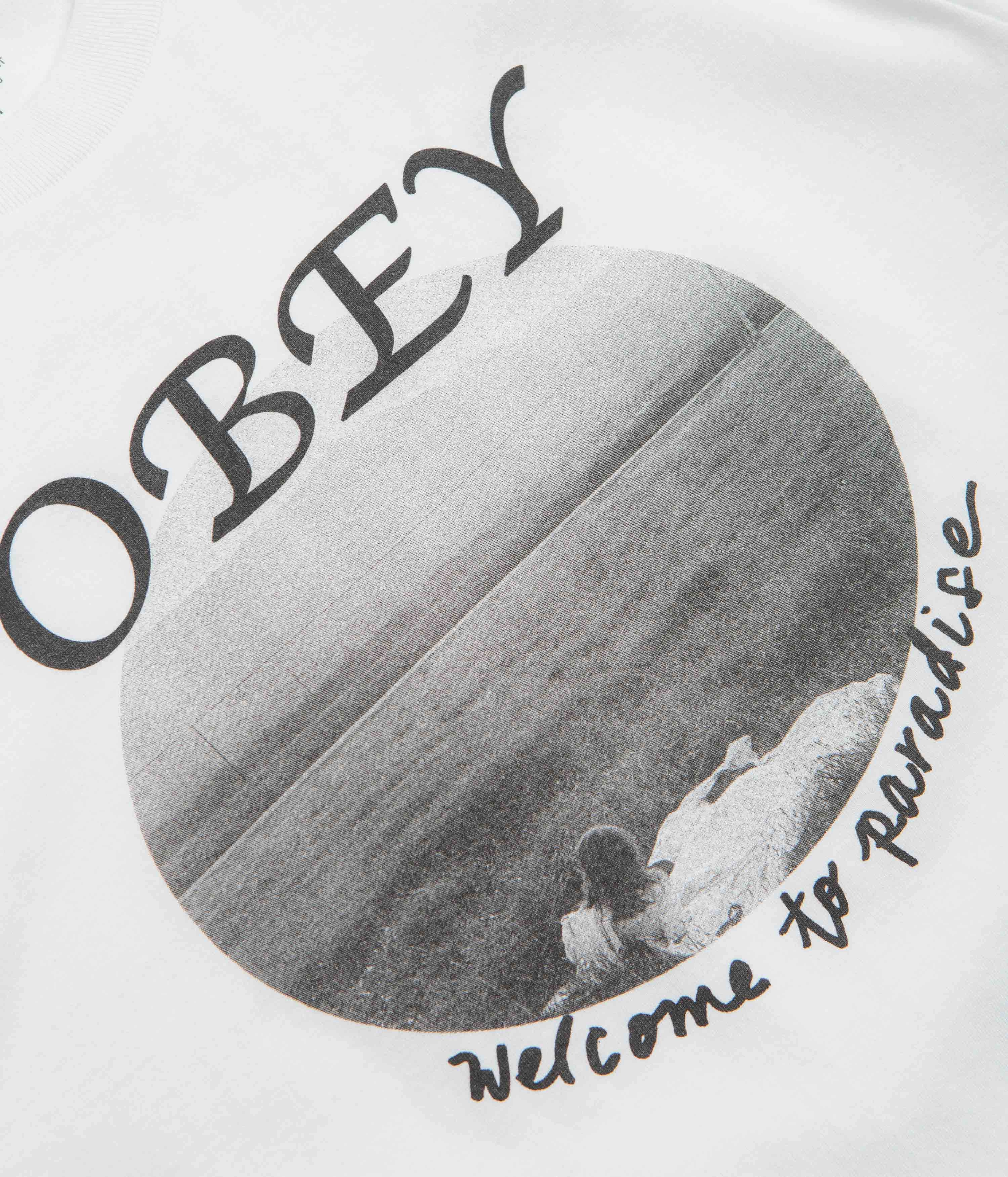 Obey Welcome To Paradise T-Shirt - White Travel Outfit