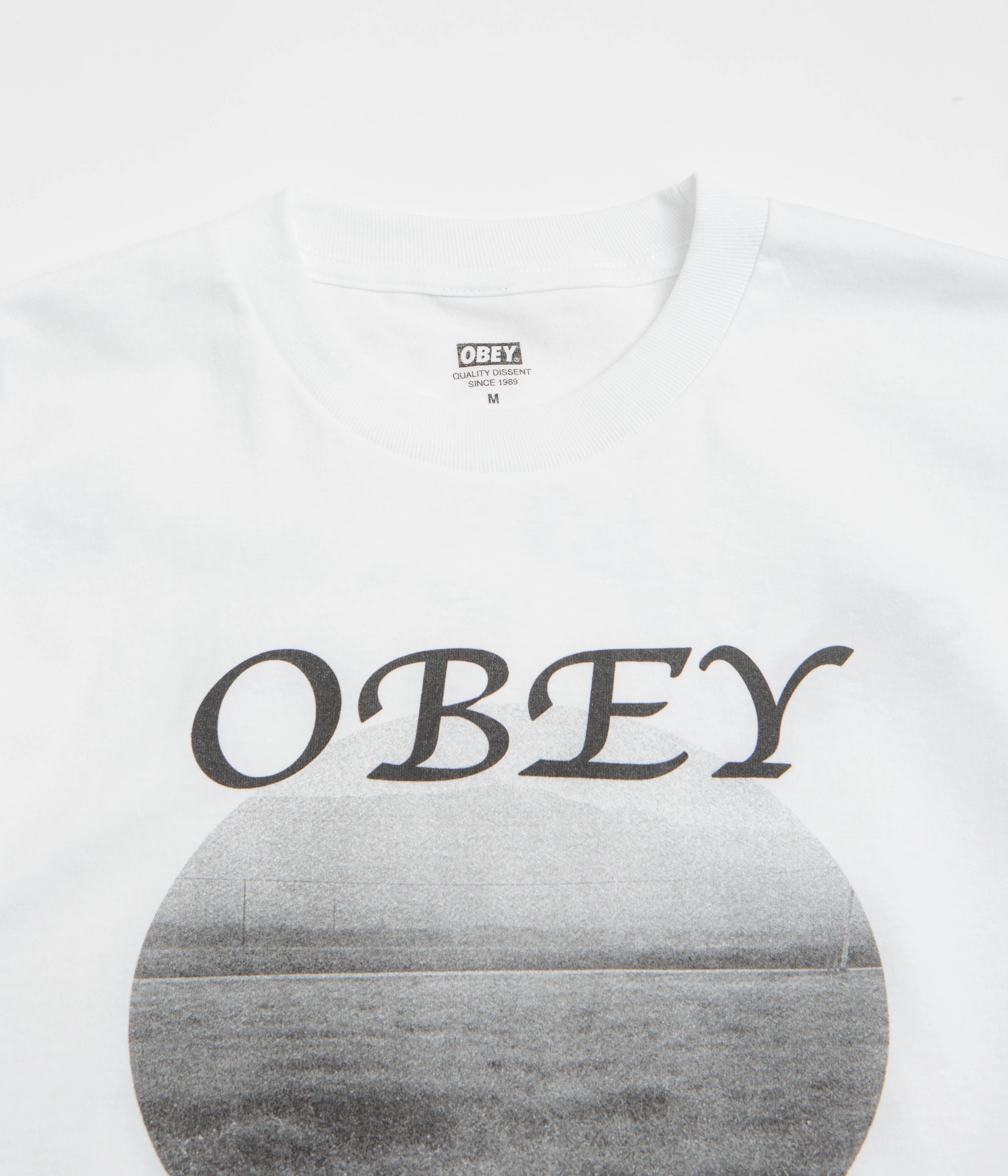Obey Welcome To Paradise T-Shirt - White Modern Casual NonIrritating Fabric