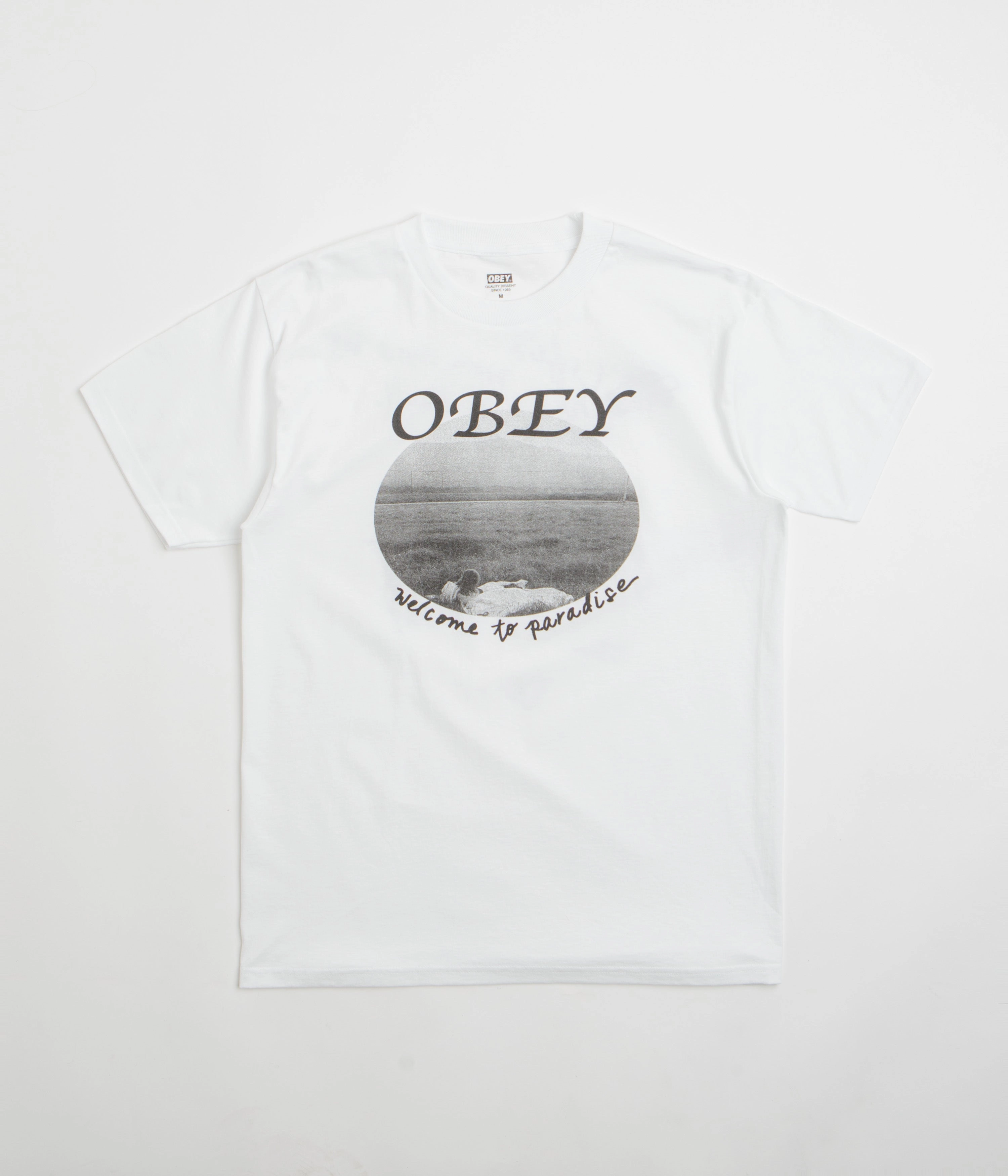 Obey Welcome To Paradise T-Shirt - White Everyday Wearable Daily Outfit Style