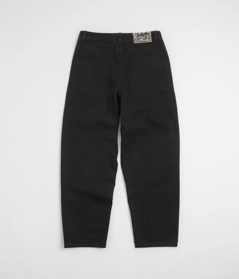 Weekend Warrior Festival Outfit Smooth Edgy Design Dime Classic Baggy Jeans - Black