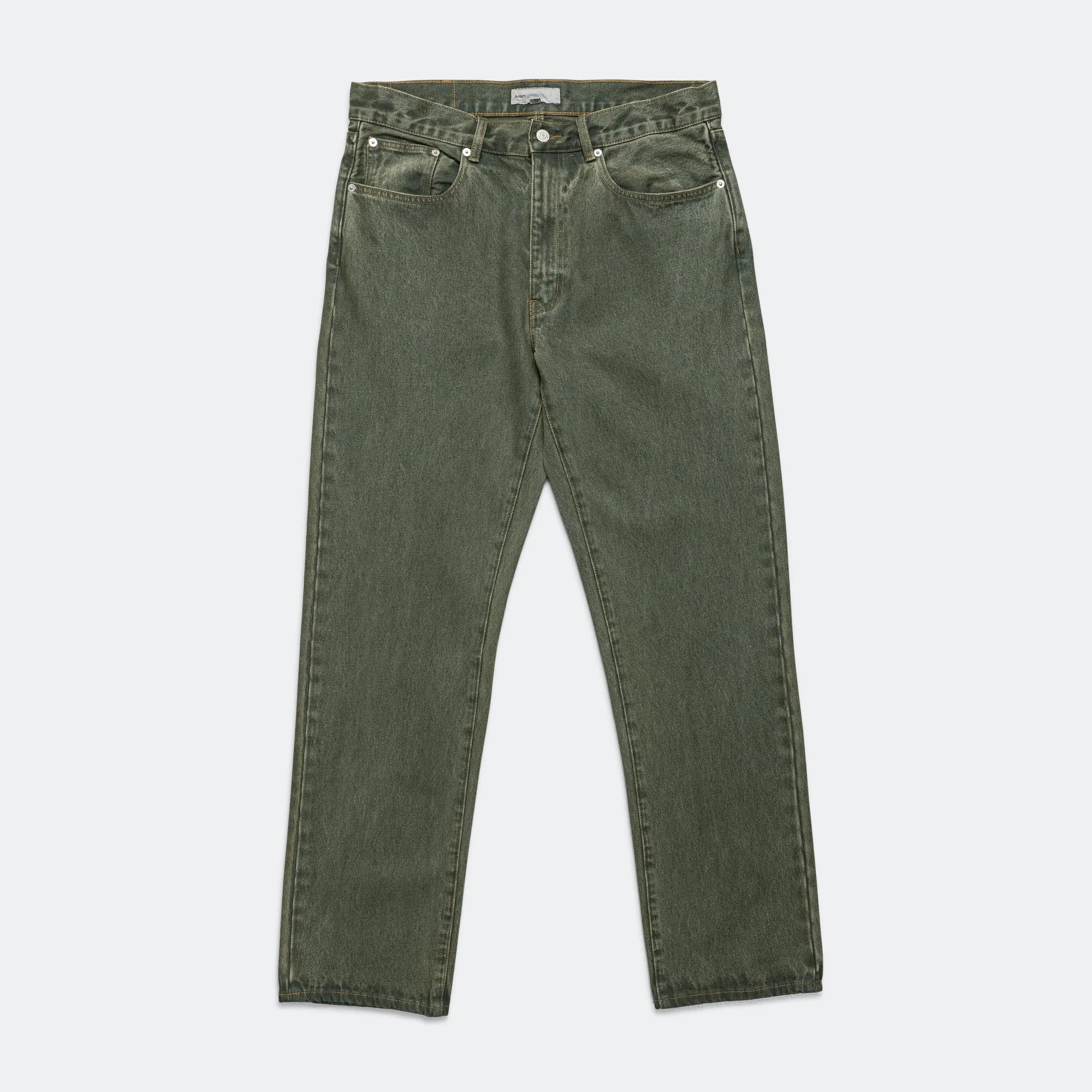Casual Cool Relaxed Fit Overdyed Denim - Green